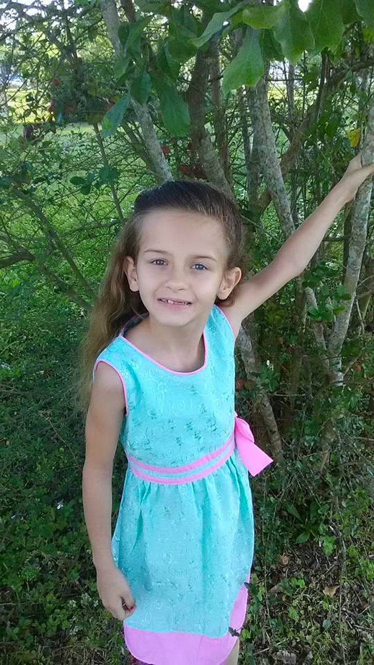 Annabella joined the competition — help win amazing prizes! child, child_model, dress, green, joy, jungle, pattern, person, pink, plant, smile, summer, toddler, tree, turquoise