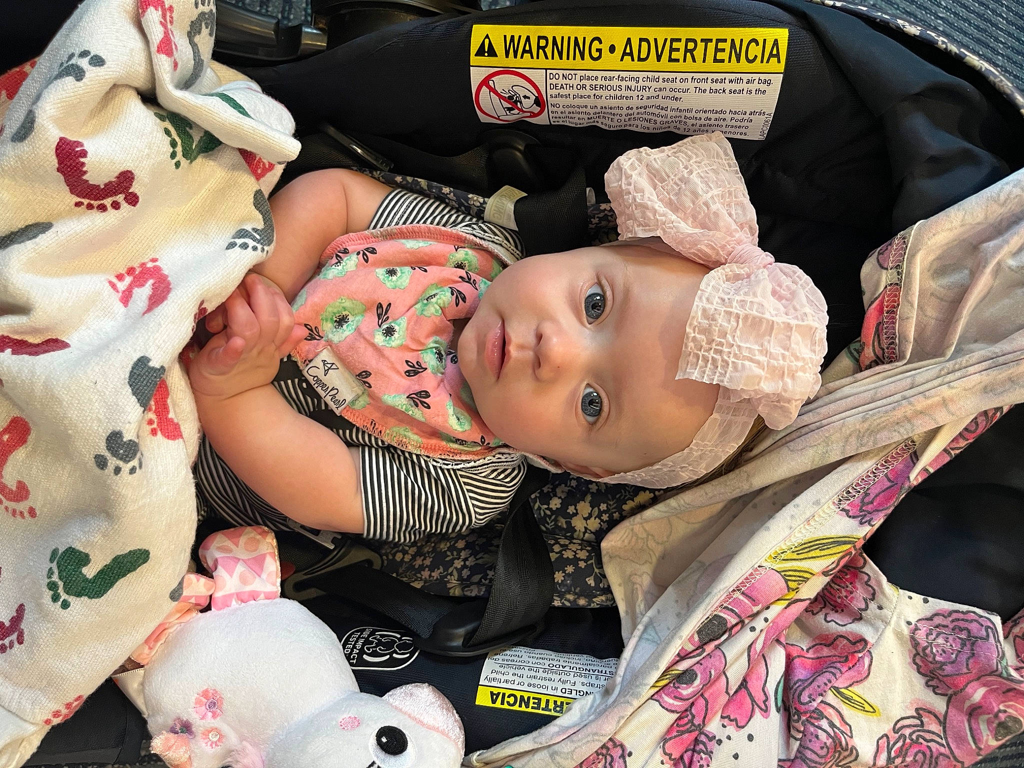 Ayva joined the competition — help win amazing prizes! baby, baby_carriage, baby_products, baby_toddler_clothing, car_seat, cheek, child, comfort, eyelash, hat, headwear, pattern, person, textile, toddler