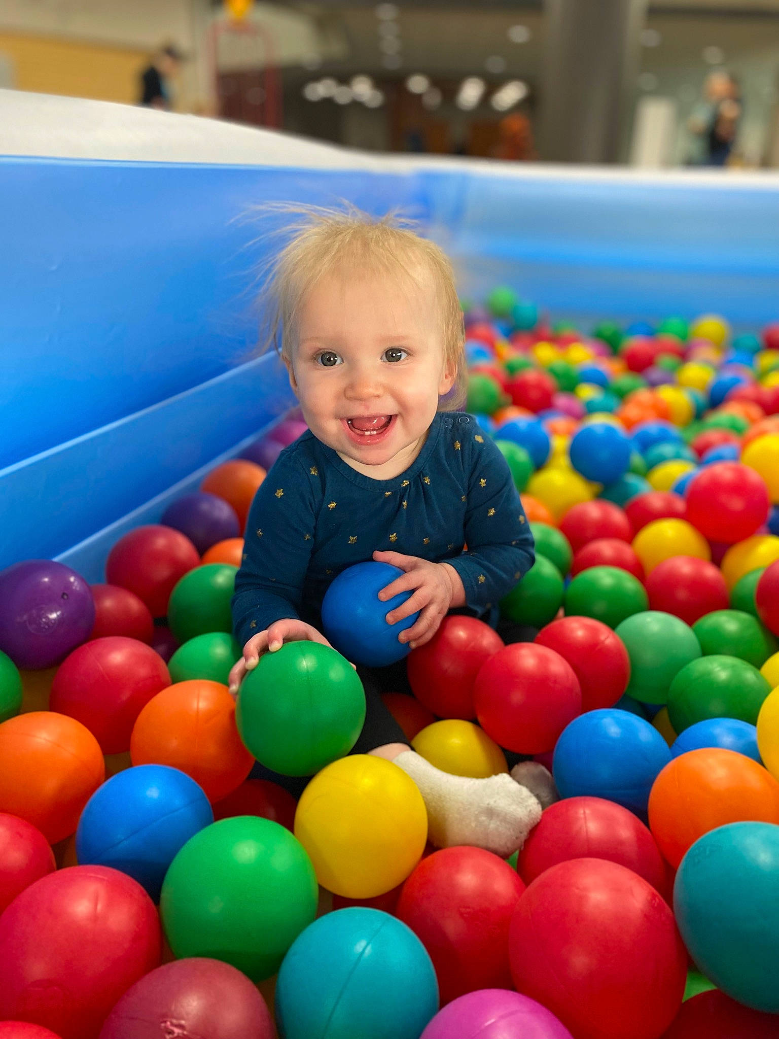 Maggie joined the competition — help win amazing prizes! ball, ball_pit, beauty, blue, child, fun, green, happy, human_settlement, joy, leisure, organ, people, person, photograph, playground, product, public_space, smile, toddler