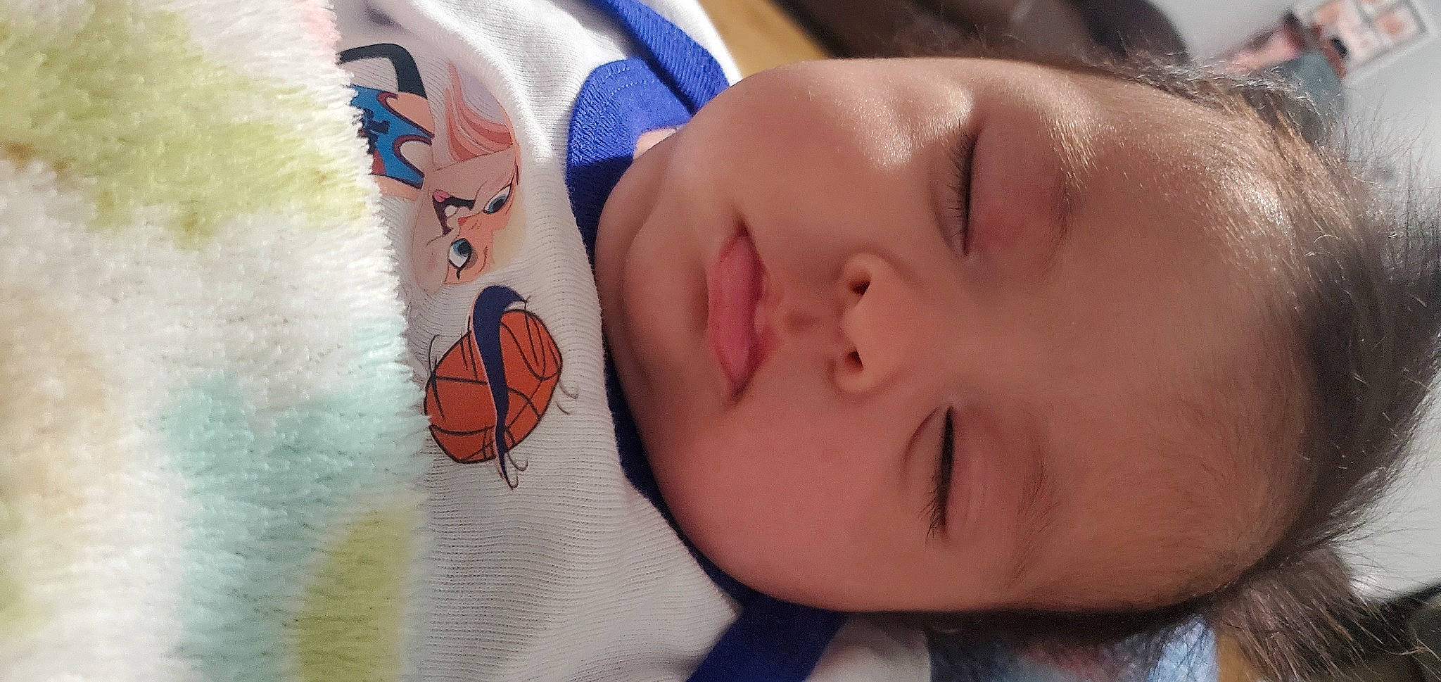 Aryanna joined the competition — help win amazing prizes! baby, baby_sleeping, cheek, comfort, eyelash, finger, gesture, hand, happy, human_body, linens, lip, mammal, mouth, nail, neck, nose, person, skin, toddler