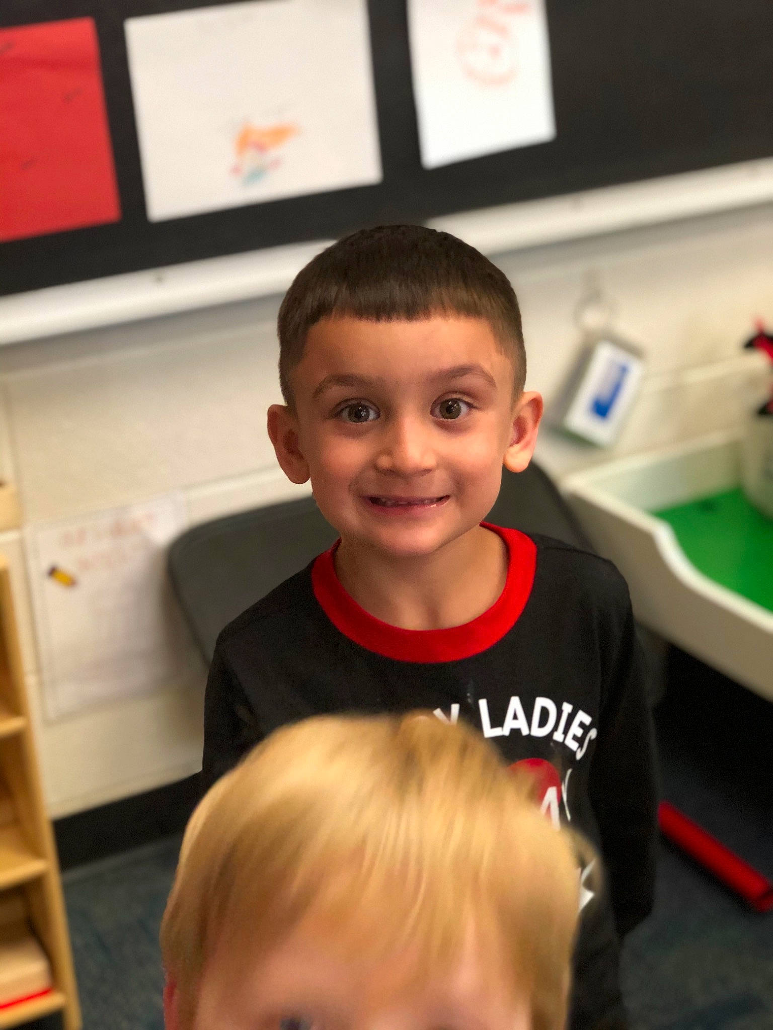 Larenzo joined the competition — help win amazing prizes! buzz_cut, cheek, child, ear, event, eye, eyelash, face, forehead, fun, hairstyle, happy, joy, person, room, shirt, skin, smile, t_shirt, toddler