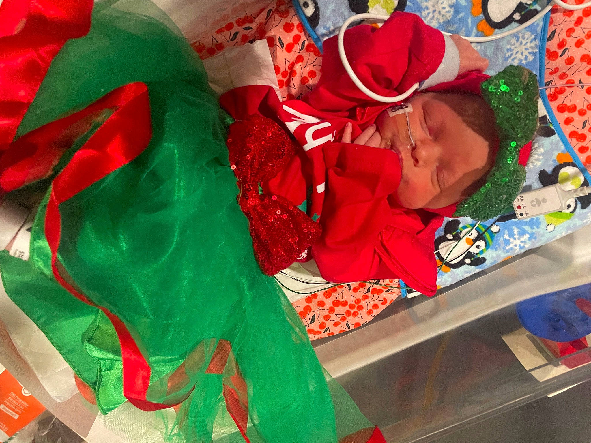 Arabella joined the competition — help win amazing prizes! art, baby, baby_toddler_clothing, cap, carmine, child, christmas_eve, costume, costume_hat, event, fictional_character, fun, hat, headwear, holiday, linens, magenta, pattern, person, plastic