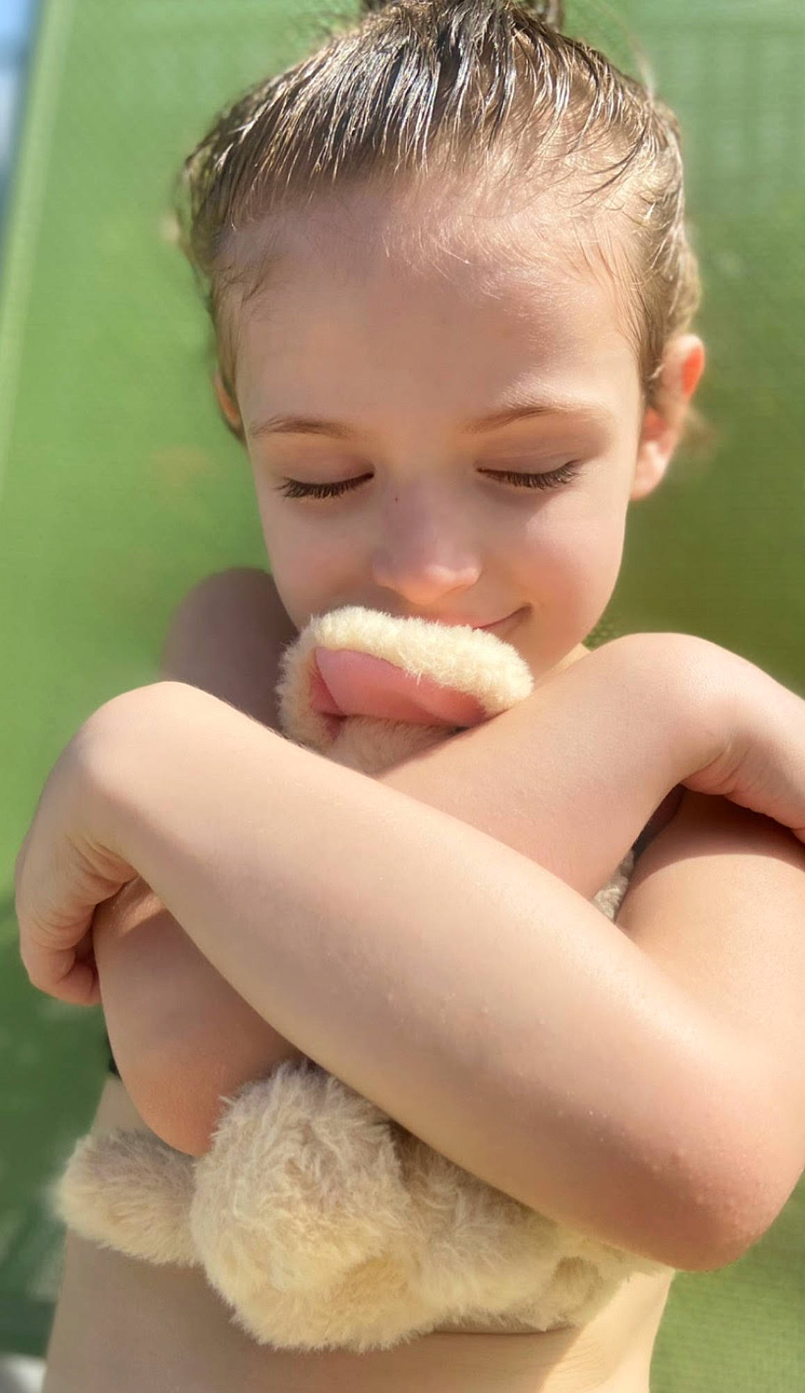 Madison is registered to the contest to win money with this photo: cheek, chest, child, eyelash, finger, fun, gesture, grass, hand, happy, jaw, leisure, lip, mouth, nail, nose, people_in_nature, person, skin, thumb