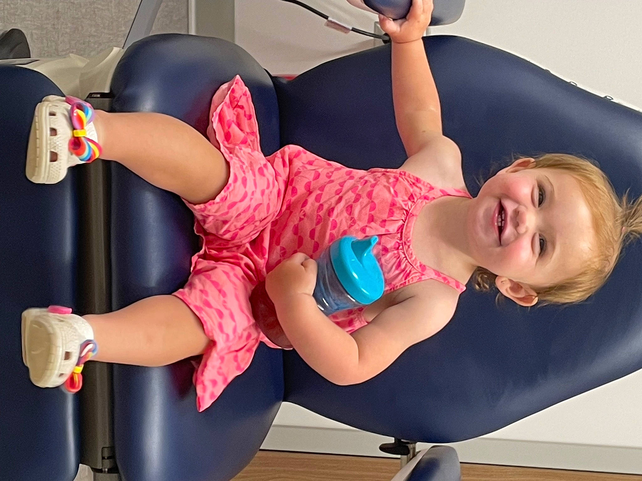 Blakeley is registered to the contest to win money with this photo: arm, baby_toddler_clothing, calf, comfort, dress, human_leg, joint, joy, knee, leg, person, sandal, shoe, shorts, smile, sneakers, sportswear, thigh, tire, toddler