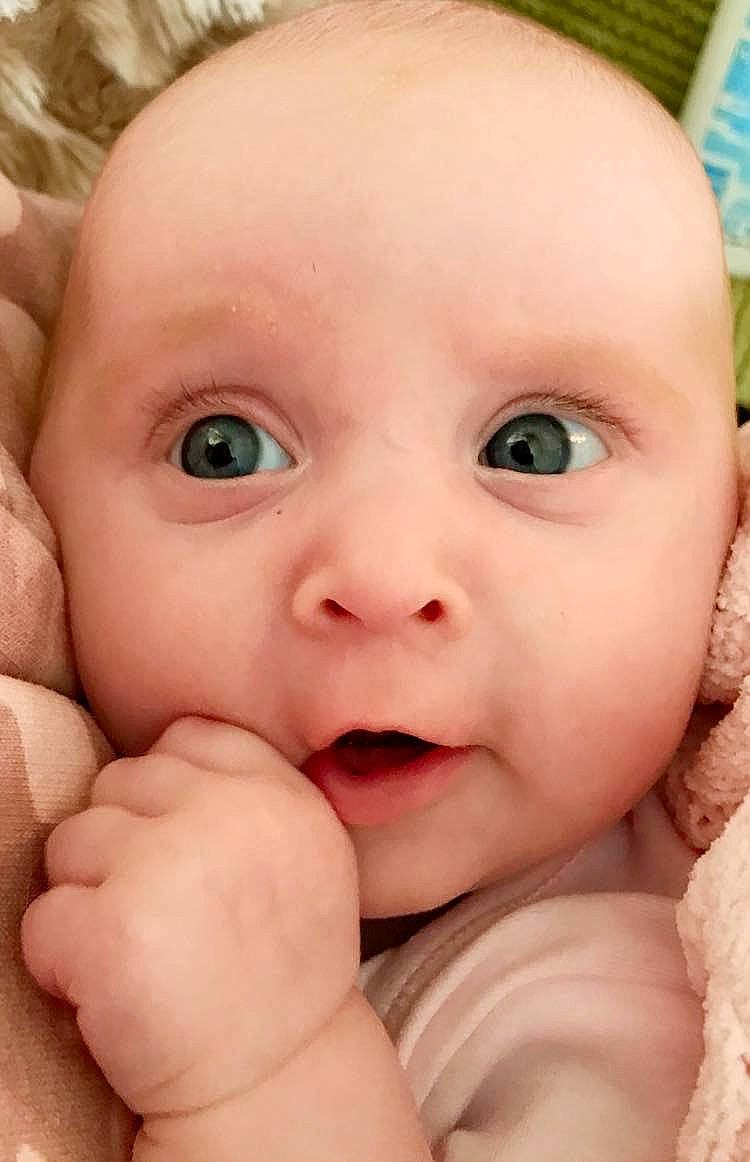 Connie joined the competition — help win amazing prizes! baby, baby_making_funny_faces, cheek, child, chin, close_up, eye, face, facial_expression, finger, forehead, head, iris, lip, mouth, nose, person, skin, smile, toddler