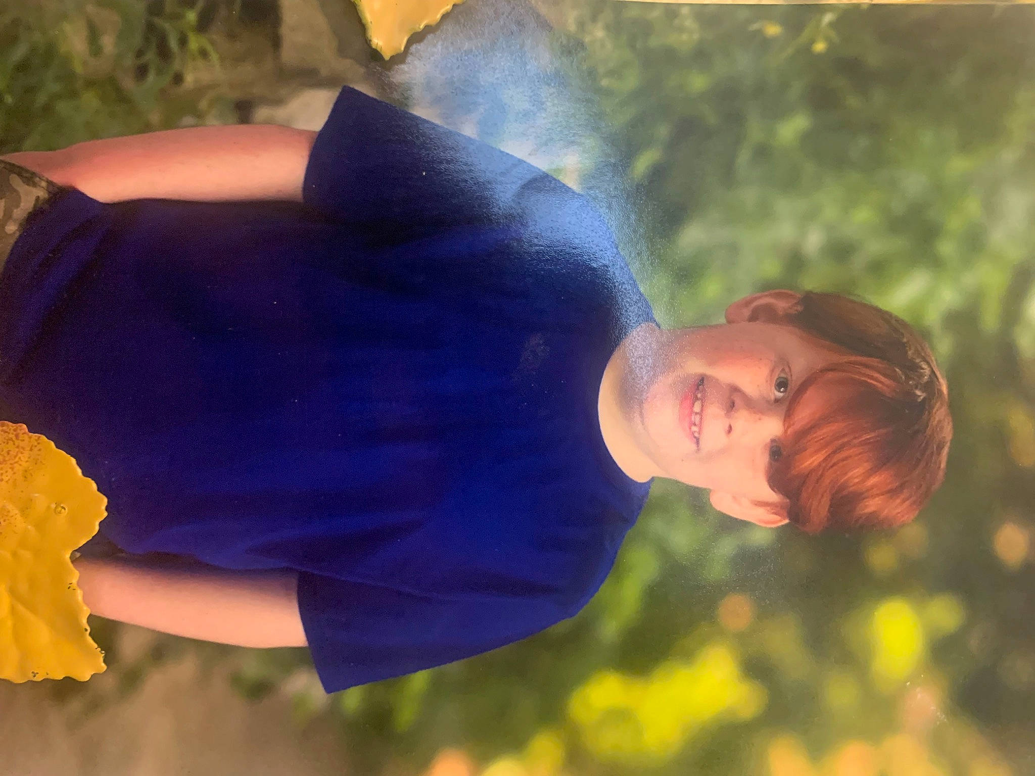 Michael joined the competition — help win amazing prizes! botany, child, electric_blue, fun, gesture, grass, happy, joy, leaf, leisure, morning, natural_environment, people, people_in_nature, person, plant, smile, sunlight, t_shirt, tree