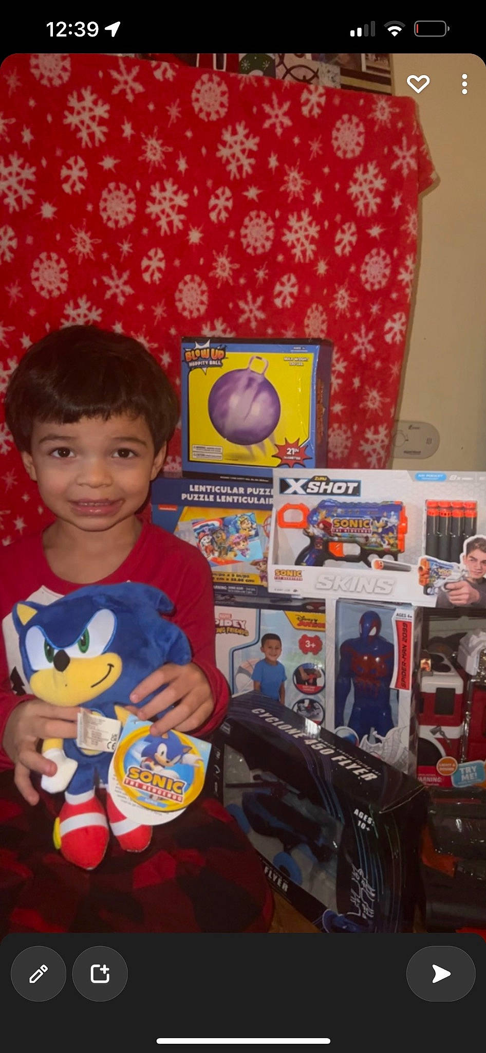 Elias joined the competition — help win amazing prizes! art, baby_toddler_clothing, blurred, child, event, fun, happy, joy, people, person, play, red, room, smile, stuffed_toy, t_shirt, toddler, toy, world