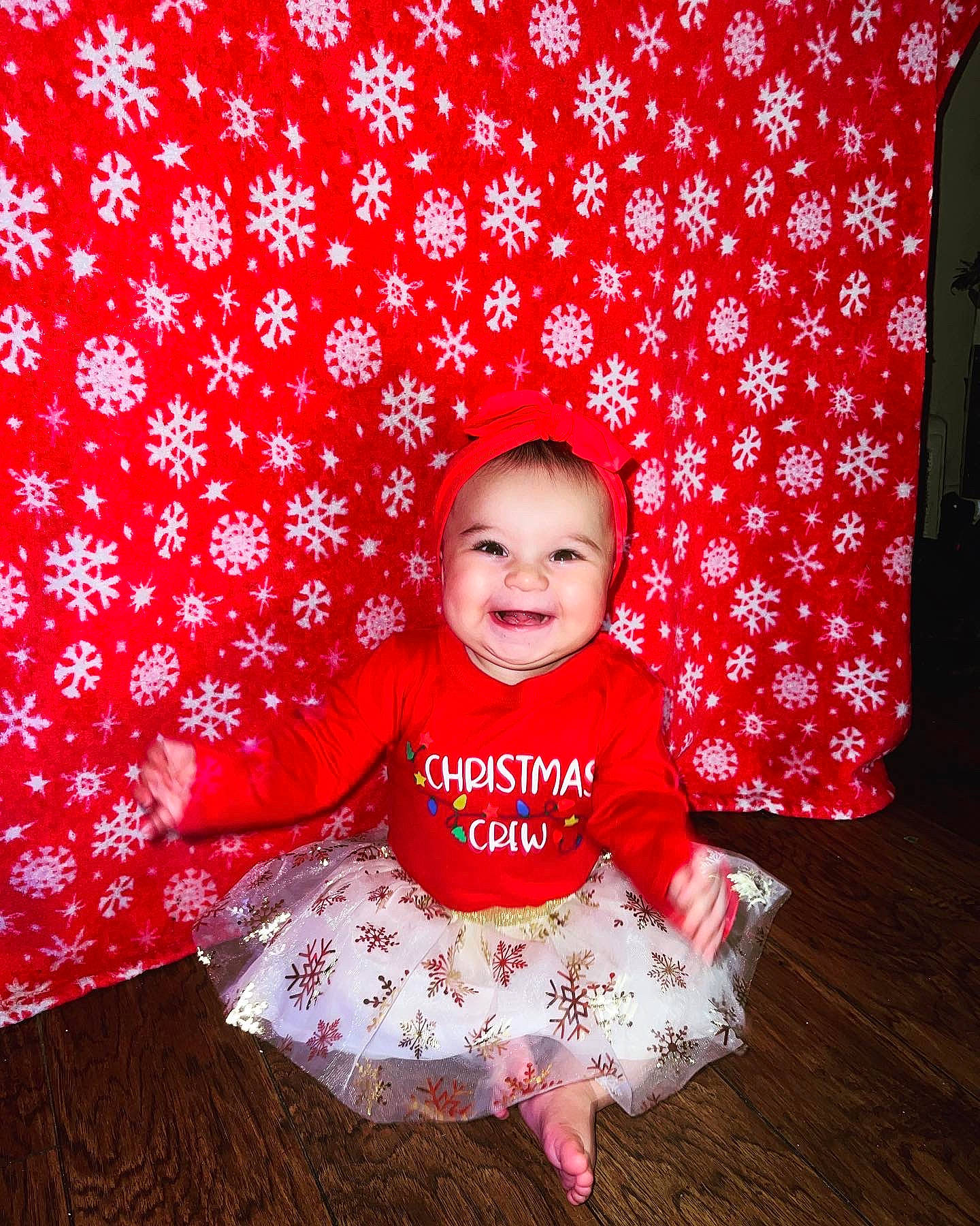 Mayliani is registered to the contest to win money with this photo: baby_toddler_clothing, child, dress, facial_expression, flash_photography, fun, happy, joy, magenta, mammal, pattern, people, person, pink, red, skin, sleeve, smile, standing, textile