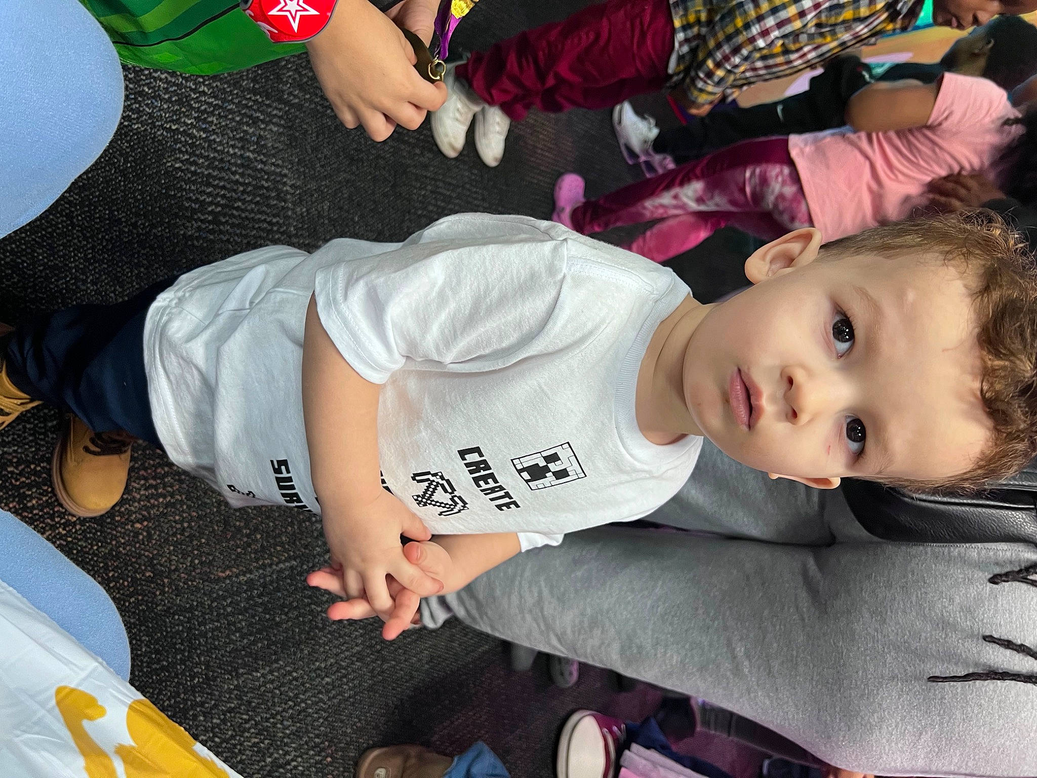 Esiah joined the competition — help win amazing prizes! baby_products, baby_toddler_clothing, child, cool, elbow, fun, gesture, happy, human_leg, knee, pattern, person, plant, shoe, shorts, sitting, sleeve, sock, thigh, toddler