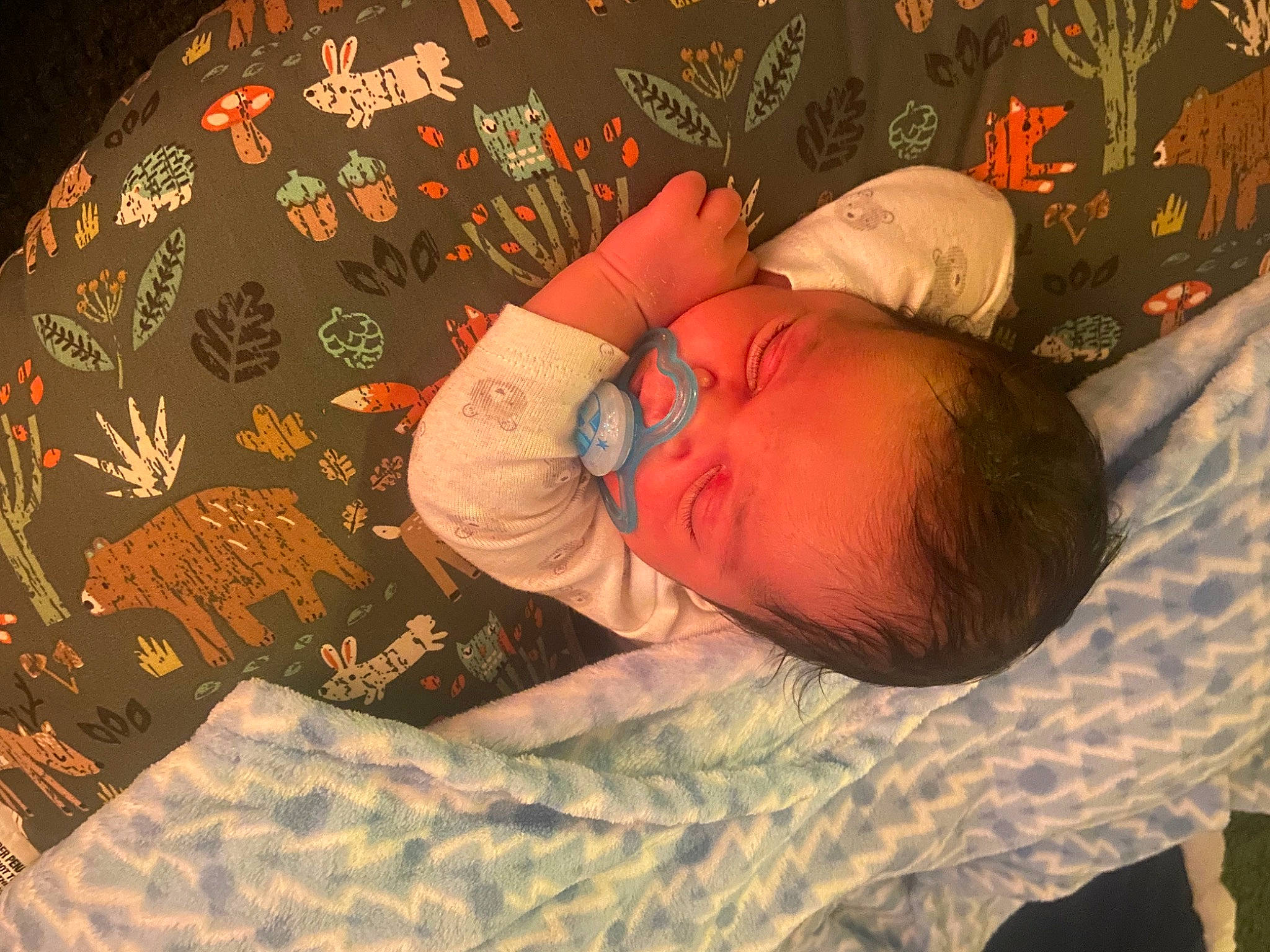 Amari is registered to the contest to win money with this photo: baby, baby_products, baby_sleeping, baby_toddler_clothing, bed, bedding, bedtime, child, comfort, font, linens, nap, orange, pattern, person, quilt, room, sleep, sleeve, textile