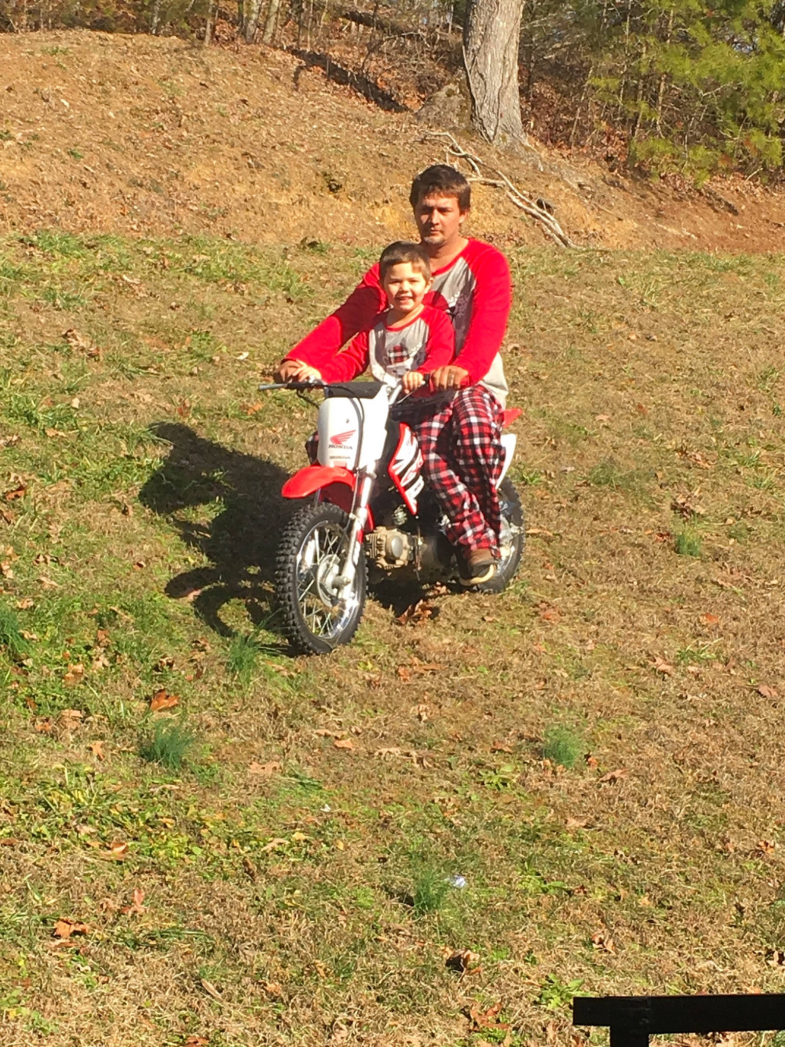 Dalton joined the competition — help win amazing prizes! adventure, car, grass, motorcycle, off_roading, person, recreation, soil, trail, tree, vehicle