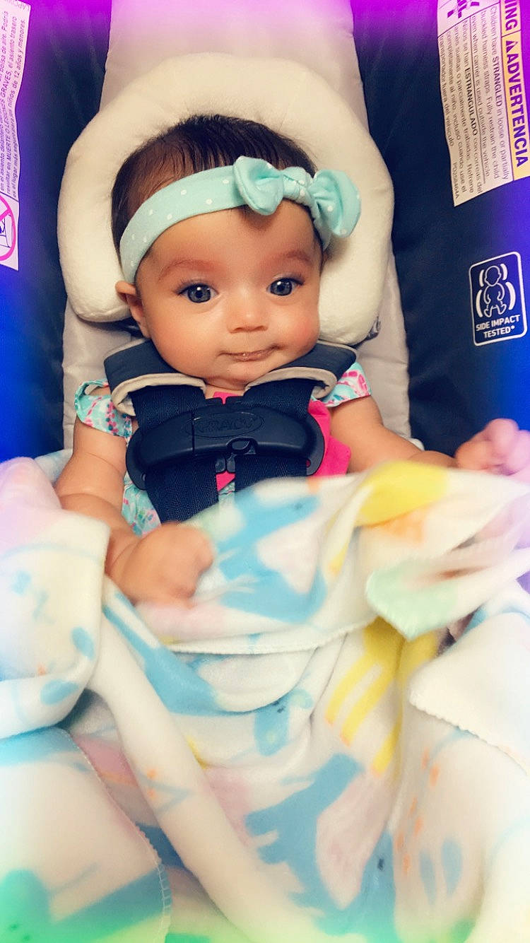 Thea is registered to the contest to win money with this photo: baby, baby_carriage, baby_in_car_seat, baby_products, birth, car_seat, cheek, child, doll, headwear, person, product, skin, toddler, toy