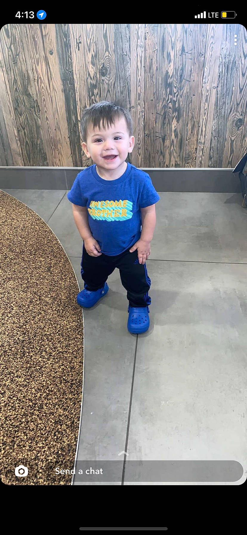Macario joined the competition — help win amazing prizes! asphalt, baby_toddler_clothing, child, concrete, denim, electric_blue, face, flooring, grass, happy, head, human_leg, joy, leisure, person, plant, recreation, sleeve, smile, t_shirt