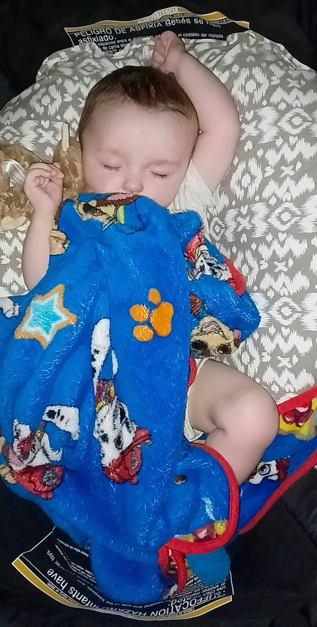 Tyler joined the competition — help win amazing prizes! aqua, baby, baby_products, baby_toddler_clothing, blue, child, electric_blue, face, head, linens, orange, outerwear, pattern, person, product, red, skin, sleeve, t_shirt, textile