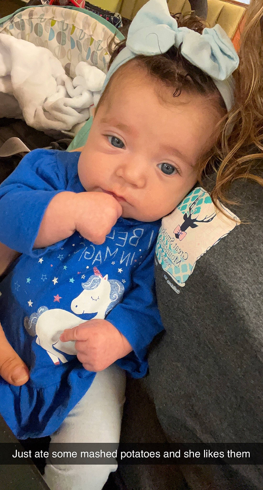 Emalynn joined the competition — help win amazing prizes! azure, baby, baby_toddler_clothing, cheek, child, eye, facial_expression, hand, happy, head, human_body, iris, lip, mouth, nose, organ, person, skin, sleeve, textile