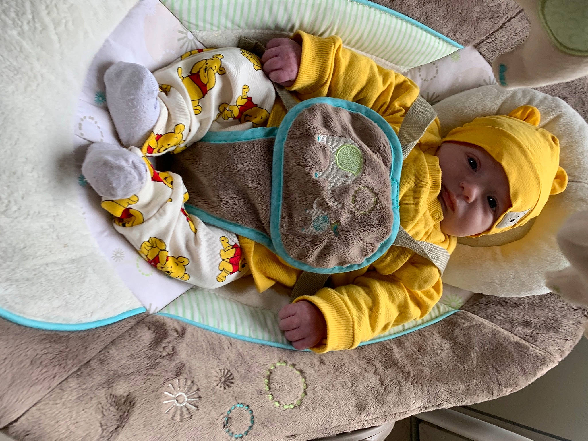 Alexandre participe au concours pour gagner de l'argent avec cette photo : art, baby, baby_products, baby_sleeping, baby_toddler_clothing, cap, child, comfort, costume_hat, fashion_accessory, fictional_character, hat, headgear, headwear, linens, nap, person, sitting, stuffed_toy, sun_hat