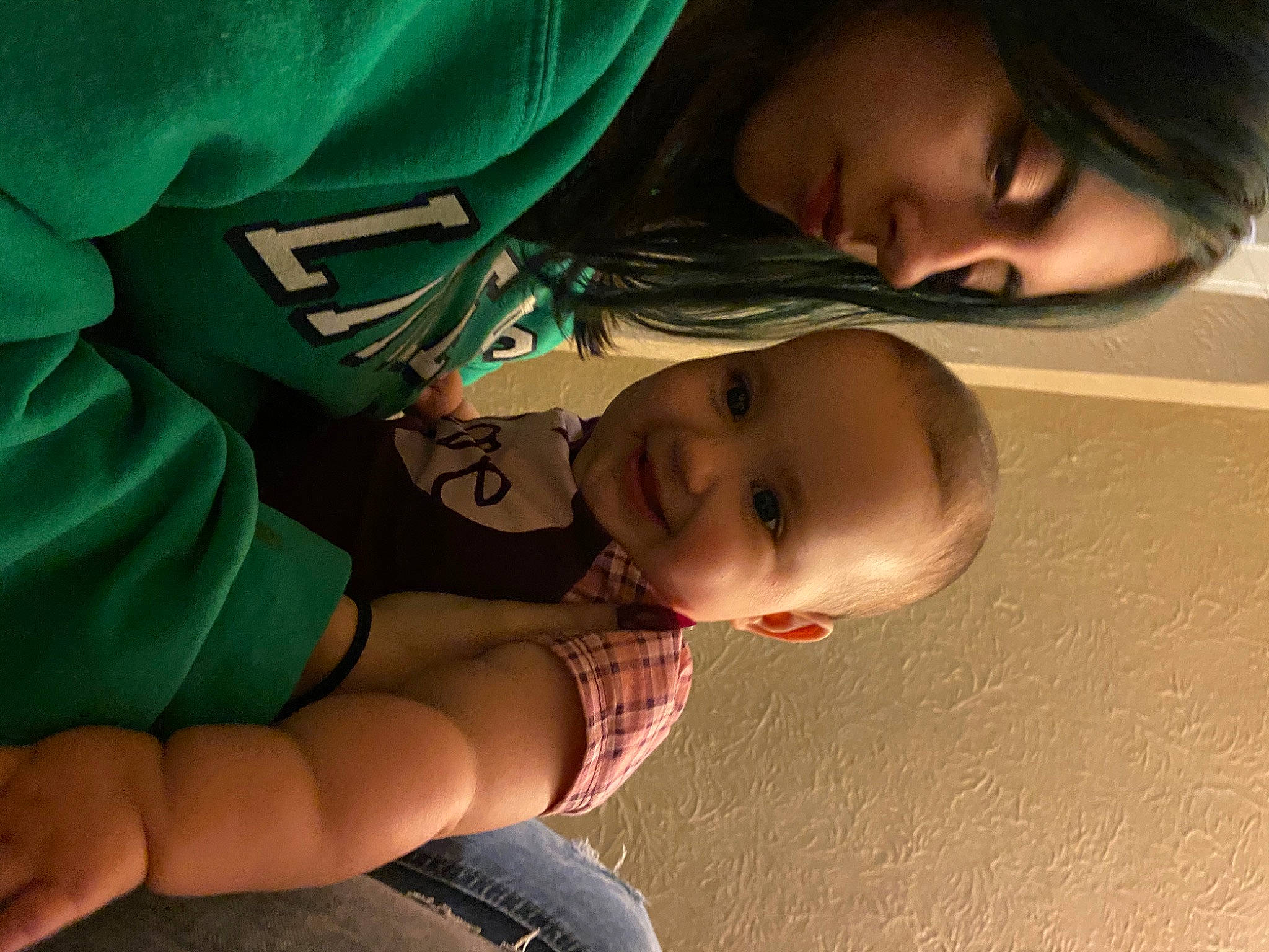 Renesmee is registered to the contest to win money with this photo: baby, black_hair, cheek, child, fun, gesture, hand, joy, mouth, person, skin, smile, toddler