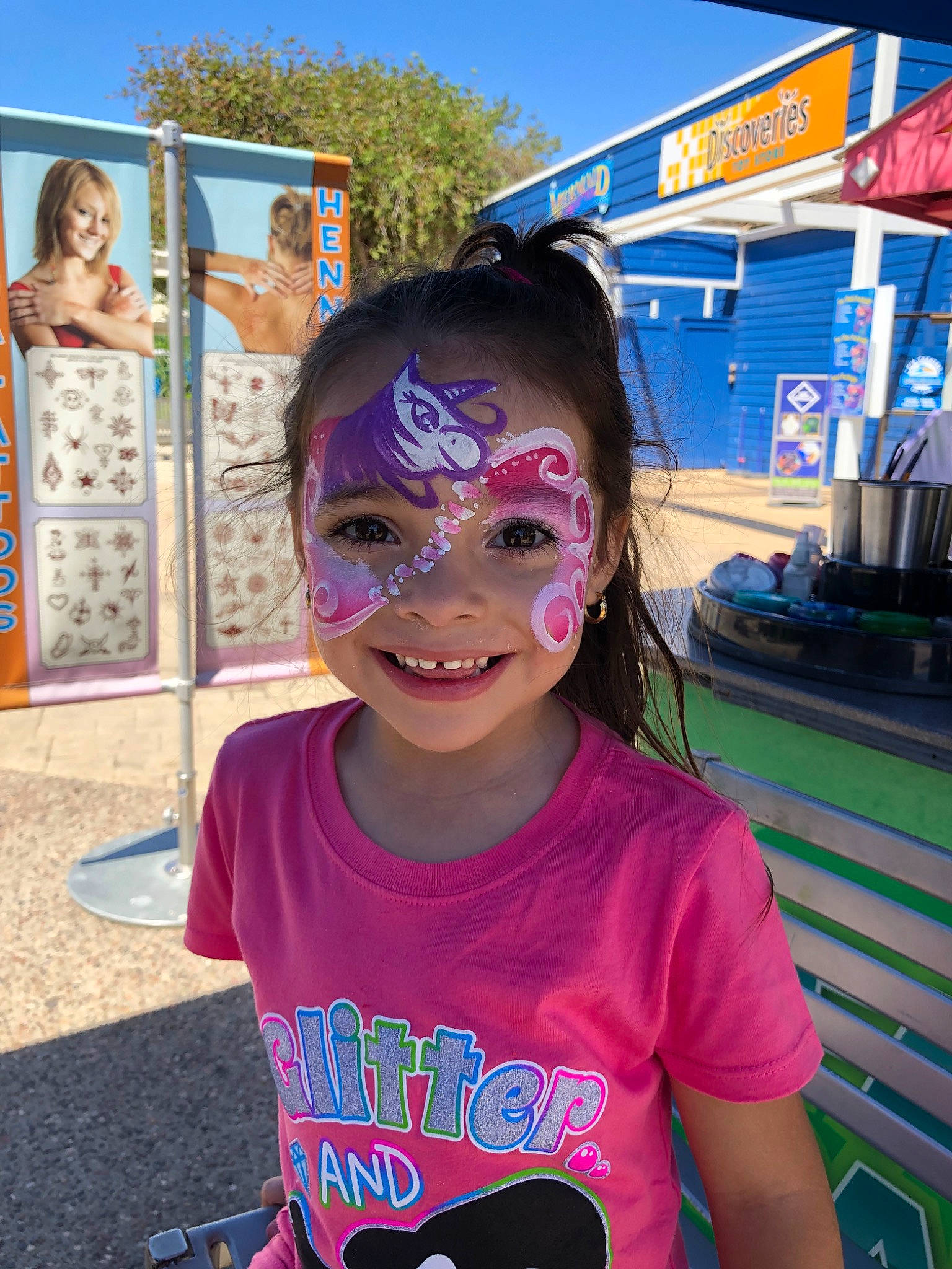 Brianney is registered to the contest to win money with this photo: child, cool, eyewear, face, fun, glasses, head, joy, leisure, person, pink, smile, summer, sunglasses, vacation