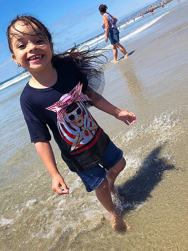 Brianney is registered to the contest to win money with this photo: barefoot, beach, child, coast, fun, happy, joy, leisure, ocean, person, play, recreation, sand, sea, smile, summer, vacation, water, wave