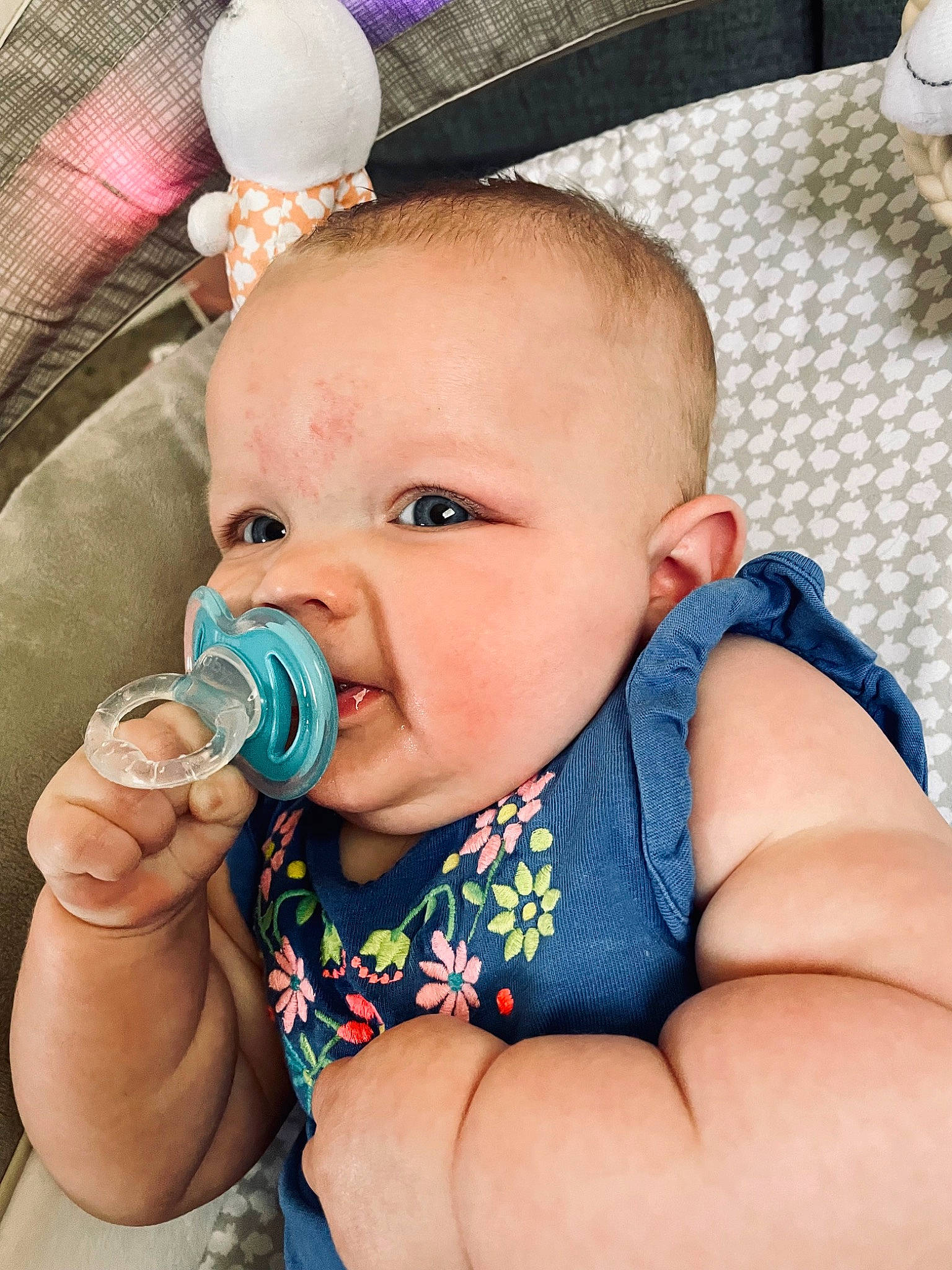 Adelaide is registered to the contest to win money with this photo: baby, baby_products, baby_toddler_clothing, cheek, drinkware, ear, eye, eyelash, face, finger, gesture, hand, happy, head, iris, mouth, nose, person, pink, skin