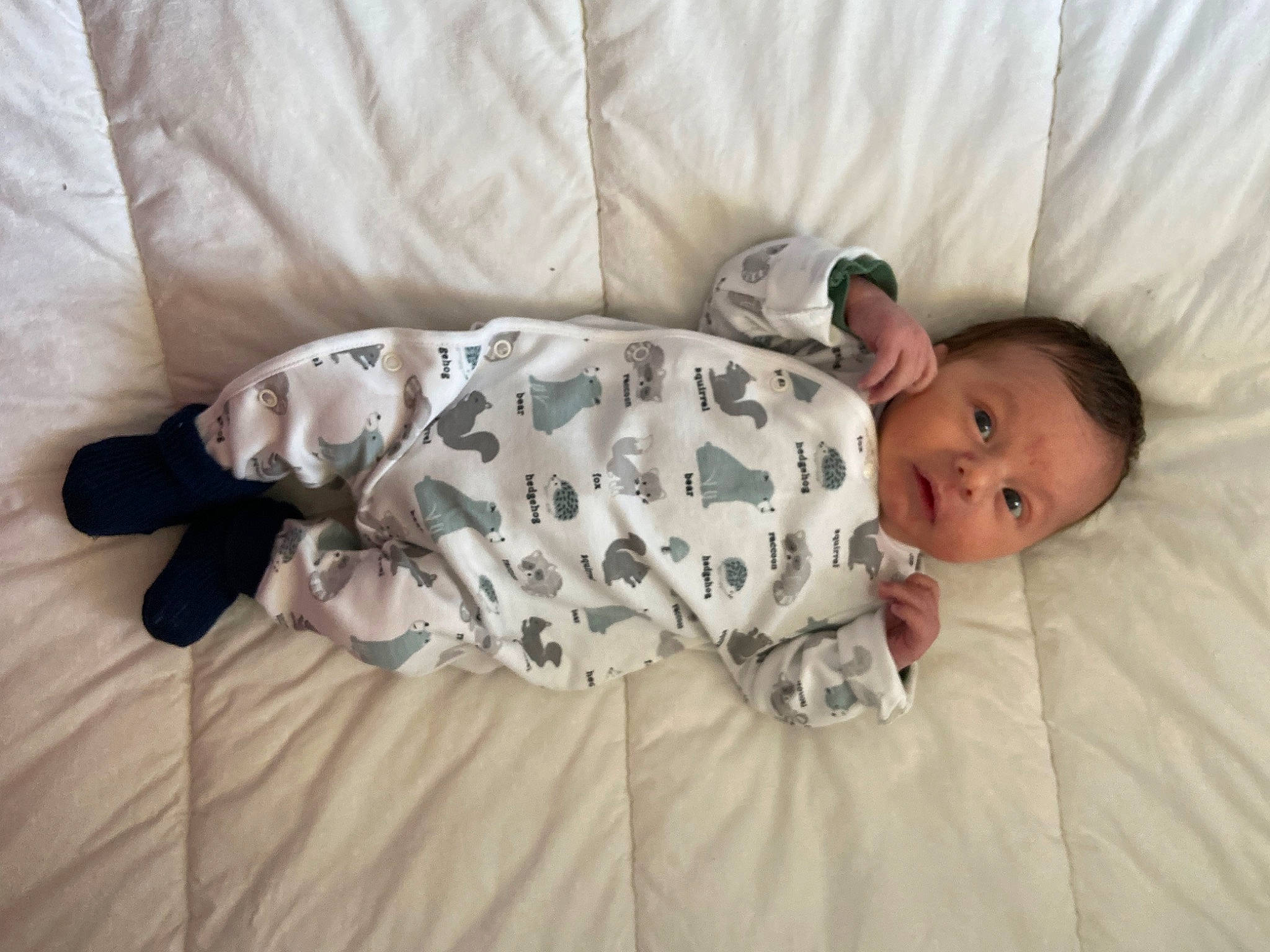 Maxence participe au concours pour gagner de l'argent avec cette photo : baby, baby_products, baby_sleeping, baby_toddler_clothing, bedtime, child, comfort, flooring, hardwood, linens, mammal, nap, pattern, person, room, sitting, skin, sleep, sleeve, toddler