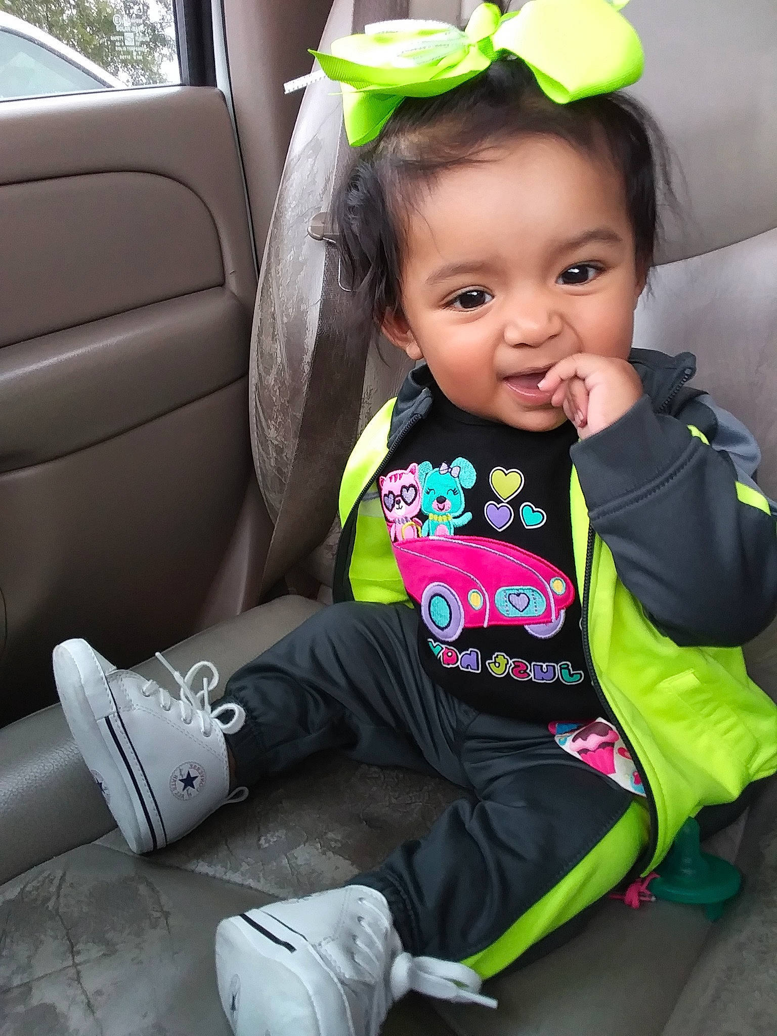 Kassidy is registered to the contest to win money with this photo: auto_part, baby, baby_carriage, baby_products, car_seat, child, joy, person, product, skin, smile, toddler