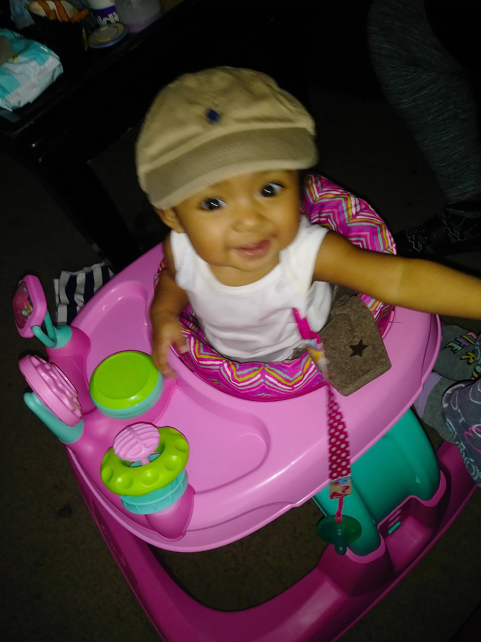 Kassidy is registered to the contest to win money with this photo: baby, child, headwear, person, pink, toddler, toy