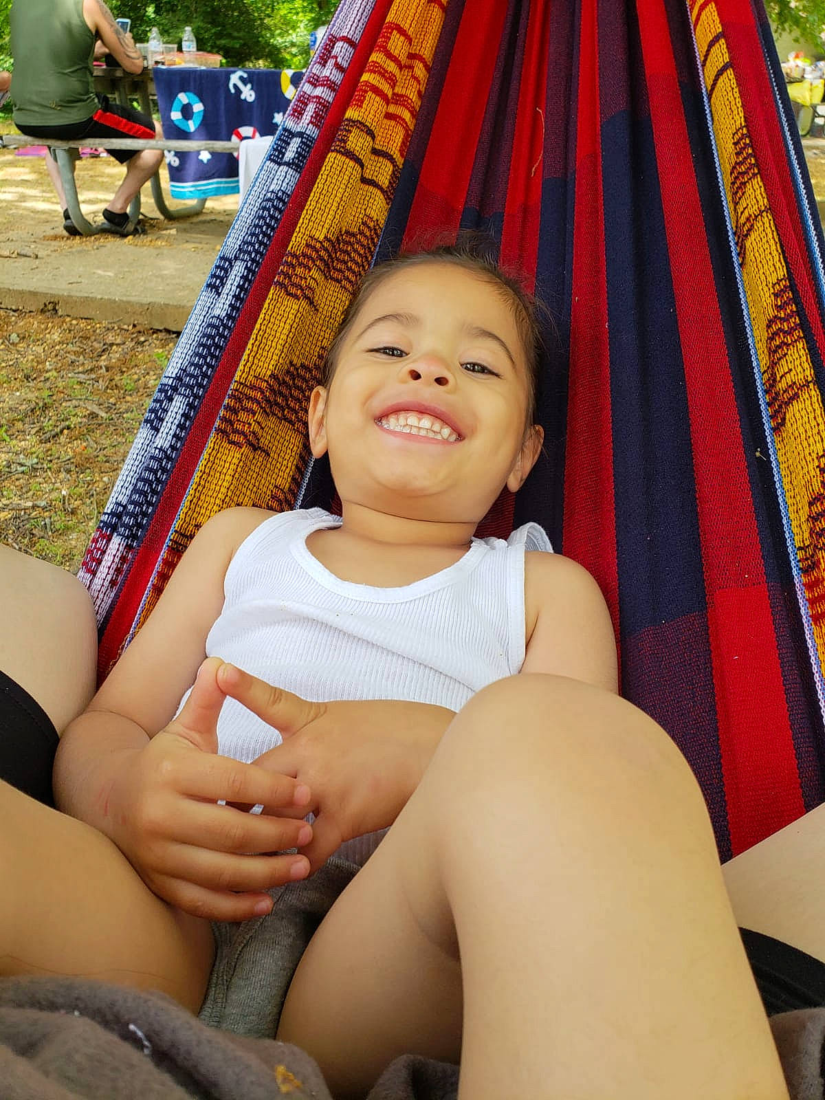 Marco joined the competition — help win amazing prizes! abdomen, child, eye, fun, hammock, human_body, joy, lap, leg, leisure, organ, person, sitting, skin, smile, summer, thigh, trunk, vacation, world