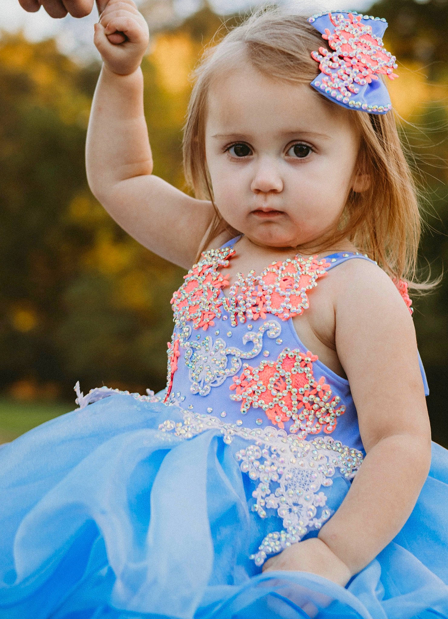 Emilia joined the competition — help win amazing prizes! baby_toddler_clothing, beauty, blue, child, dress, electric_blue, face, flash_photography, fun, grass, hairstyle, happy, leisure, people_in_nature, person, photograph, pink, shoulder, skin, toddler