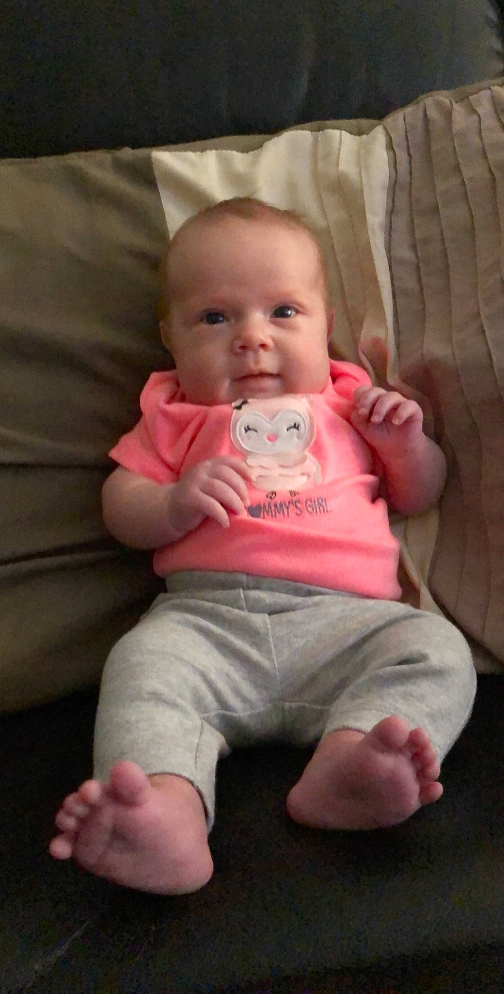 Haddie Grace joined the competition — help win amazing prizes! baby, baby_toddler_clothing, cheek, child, person, pink, product, sitting, skin, toddler