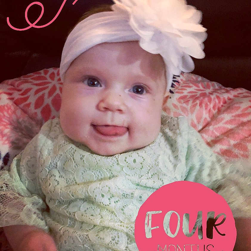 Haddie Grace joined the competition — help win amazing prizes! baby, baby_toddler_clothing, cheek, child, ear, fashion_accessory, hair_accessory, head, headband, headgear, headpiece, person, photo_caption, pink, product, smile, toddler