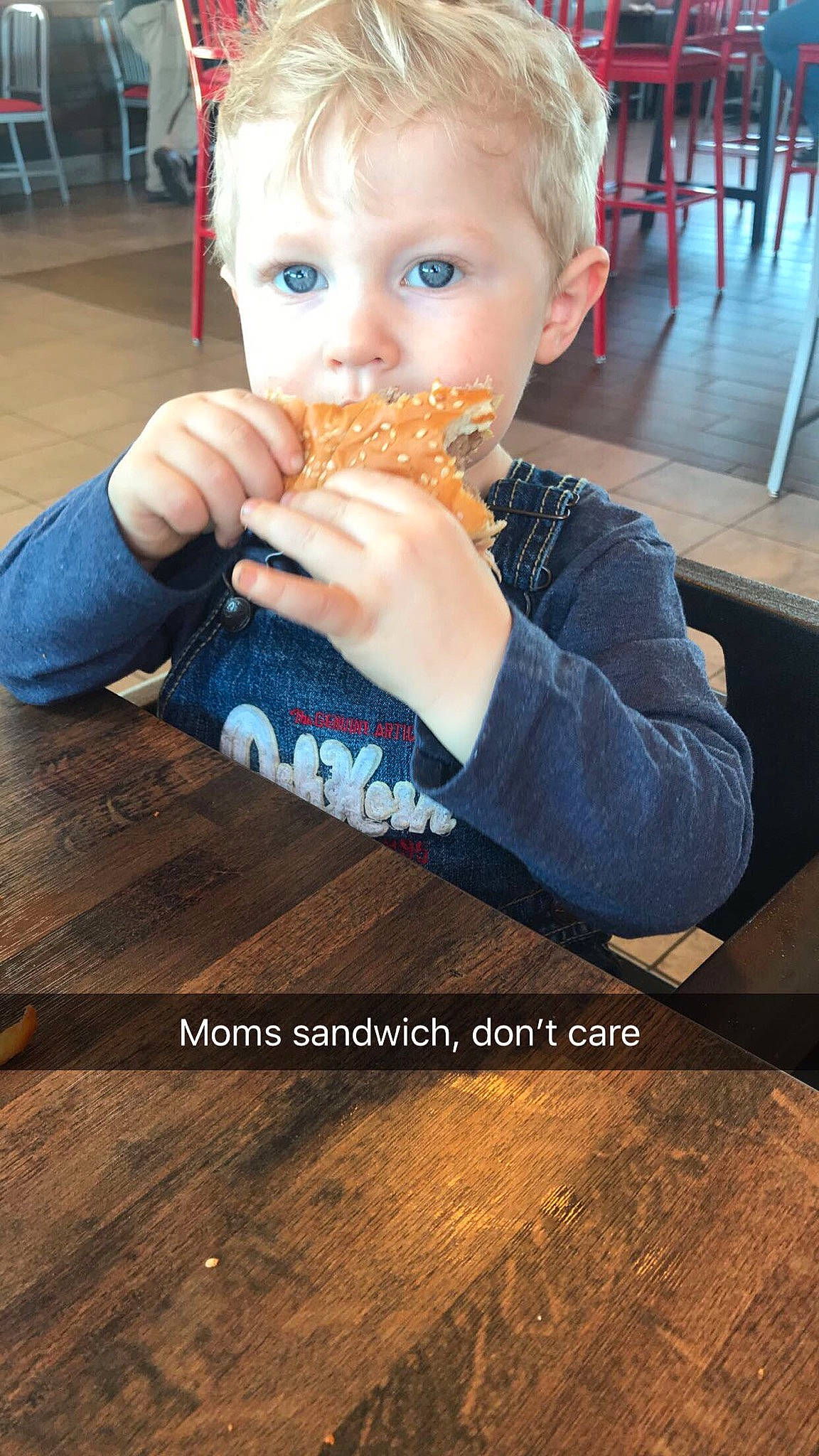 Noah James is registered to the contest to win money with this photo: american_food, child, cuisine, eating, fast_food, finger_food, food, junk_food, person, toddler