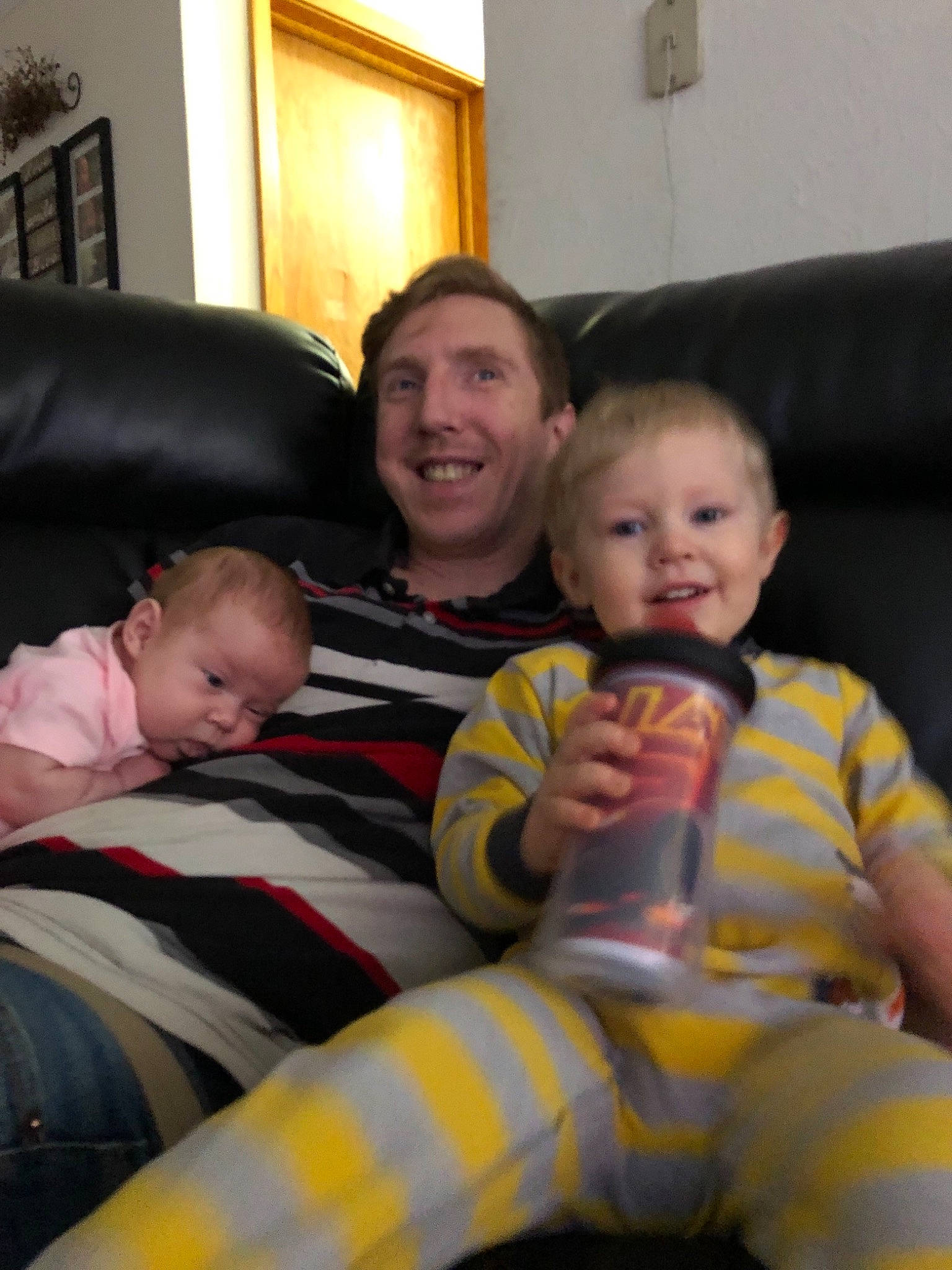 Noah James joined the competition — help win amazing prizes! baby, child, eye, family, father, fun, joy, people, person, sibling, sitting, smile, toddler