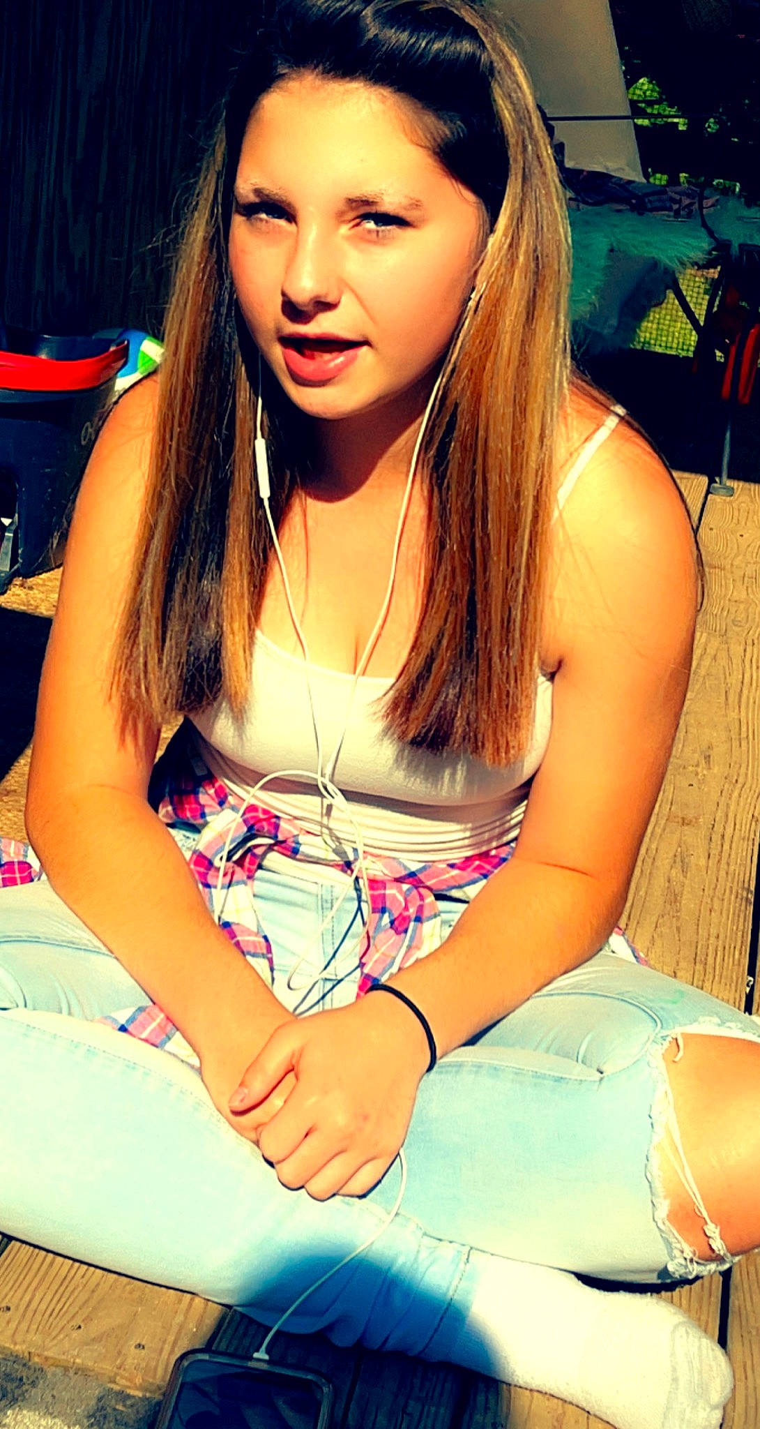 Kaystin is registered to the contest to win money with this photo: arm, black_hair, cool, eyelash, eyewear, facial_expression, finger, flash_photography, fun, hairstyle, hand, happy, leisure, lipstick, mouth, nail, organ, person, photograph, thigh