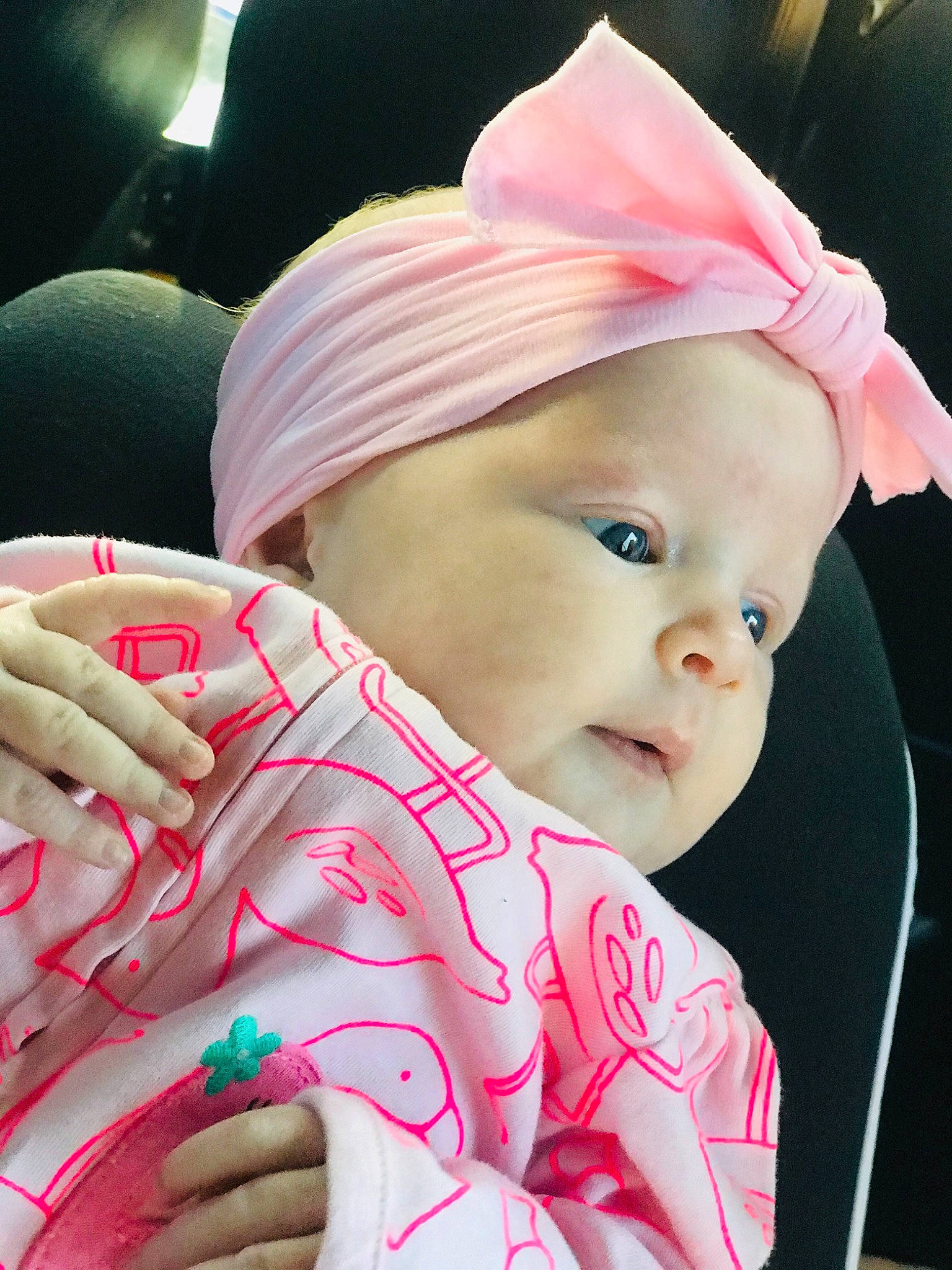 Trinity Reign is registered to the contest to win money with this photo: baby, baby_products, bonnet, cheek, child, ear, eye, face, fashion_accessory, hair_accessory, hat, head, headgear, lip, person, pink, product, skin, toddler