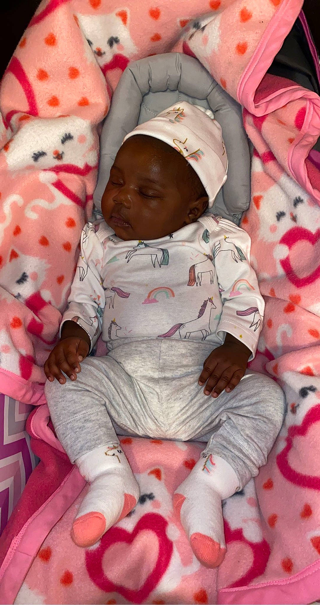 Rhyleigh joined the competition — help win amazing prizes! baby, baby_products, baby_safety, baby_sleeping, baby_toddler_clothing, cap, carmine, cheek, child, comfort, face, hat, lap, linens, pattern, person, pink, red, skin, sleeve