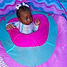 Kamiya joined the competition — help win amazing prizes! baby, child, infant, swimsuit, pool_float, water, bows, pink, blue, swimming_pool, floating, summer, outdoor, infant_girl, cute, colorful, playing, relaxing, young_child, fun