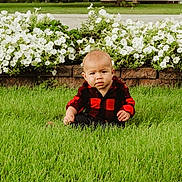 Walker joined the competition — help win amazing prizes! baby, backyard, face, flower, geranium, grass, head, herbal, herbs, lawn, nature, outdoors, park, person, petal, photography, plant, portrait, pottedplant, vegetation