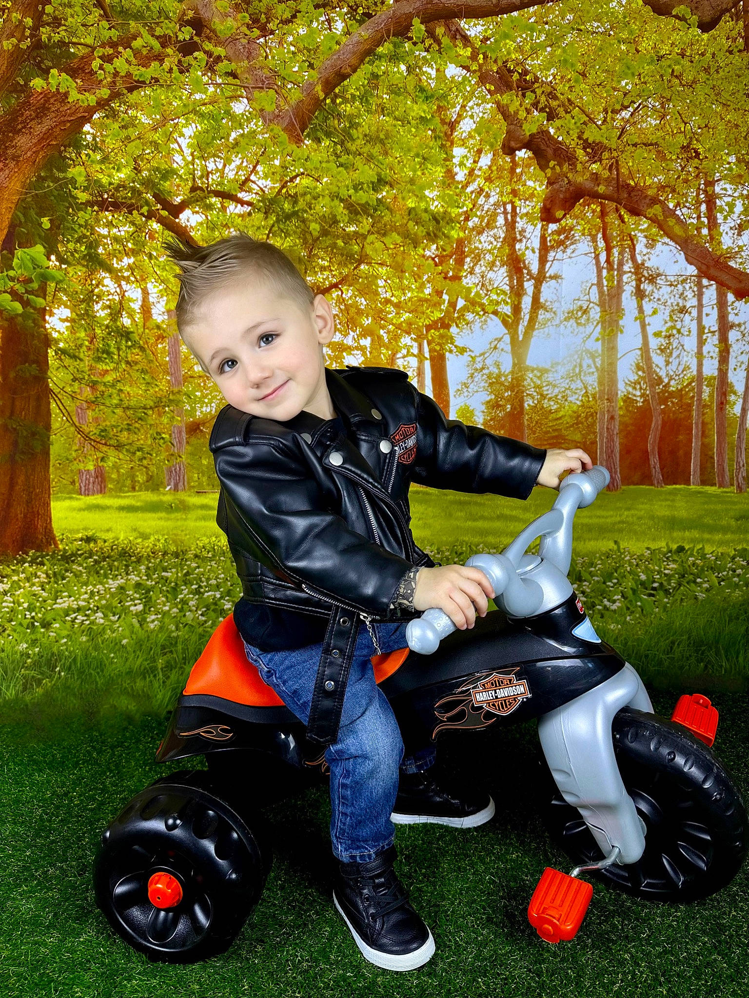 Zachary is registered to the contest to win money with this photo: boot, child, denim, electric_blue, flash_photography, grass, happy, jacket, jeans, joy, leisure, people_in_nature, person, plant, recreation, rolling, sitting, smile, sneakers, toddler