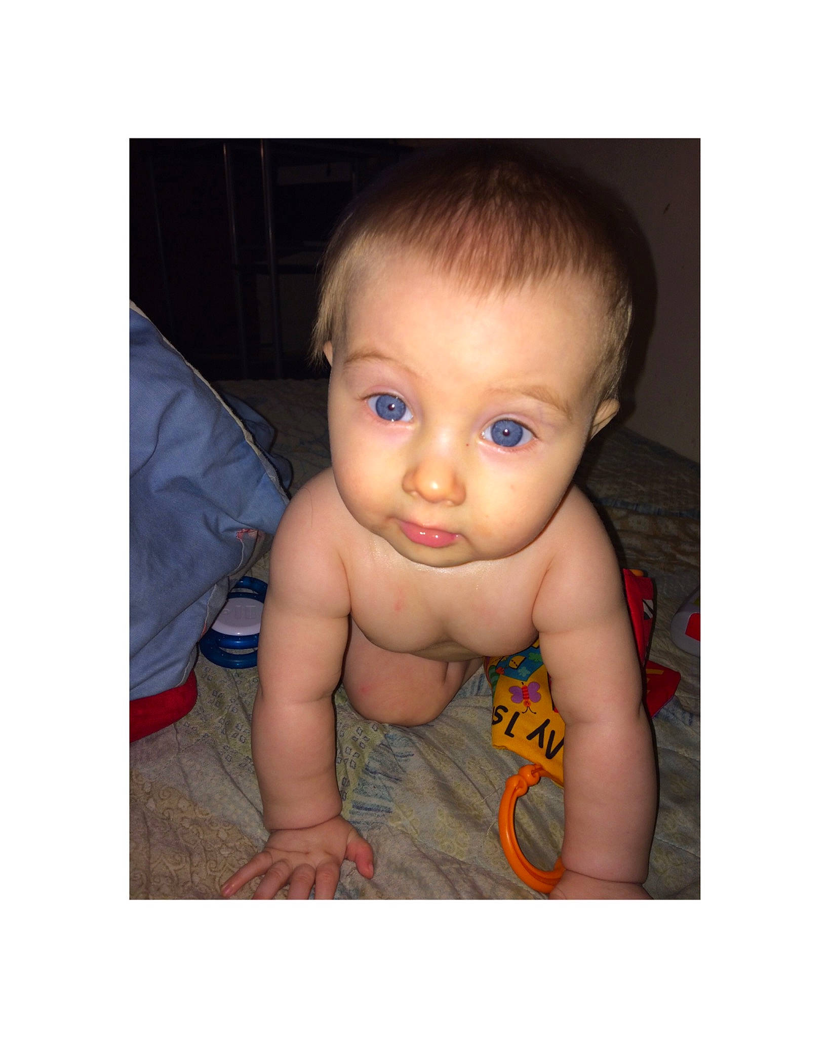 Kobe is registered to the contest to win money with this photo: cheek, child, chin, ear, eye, face, forehead, head, infant, iris, lip, mouth, neck, nose, person, smile, toddler