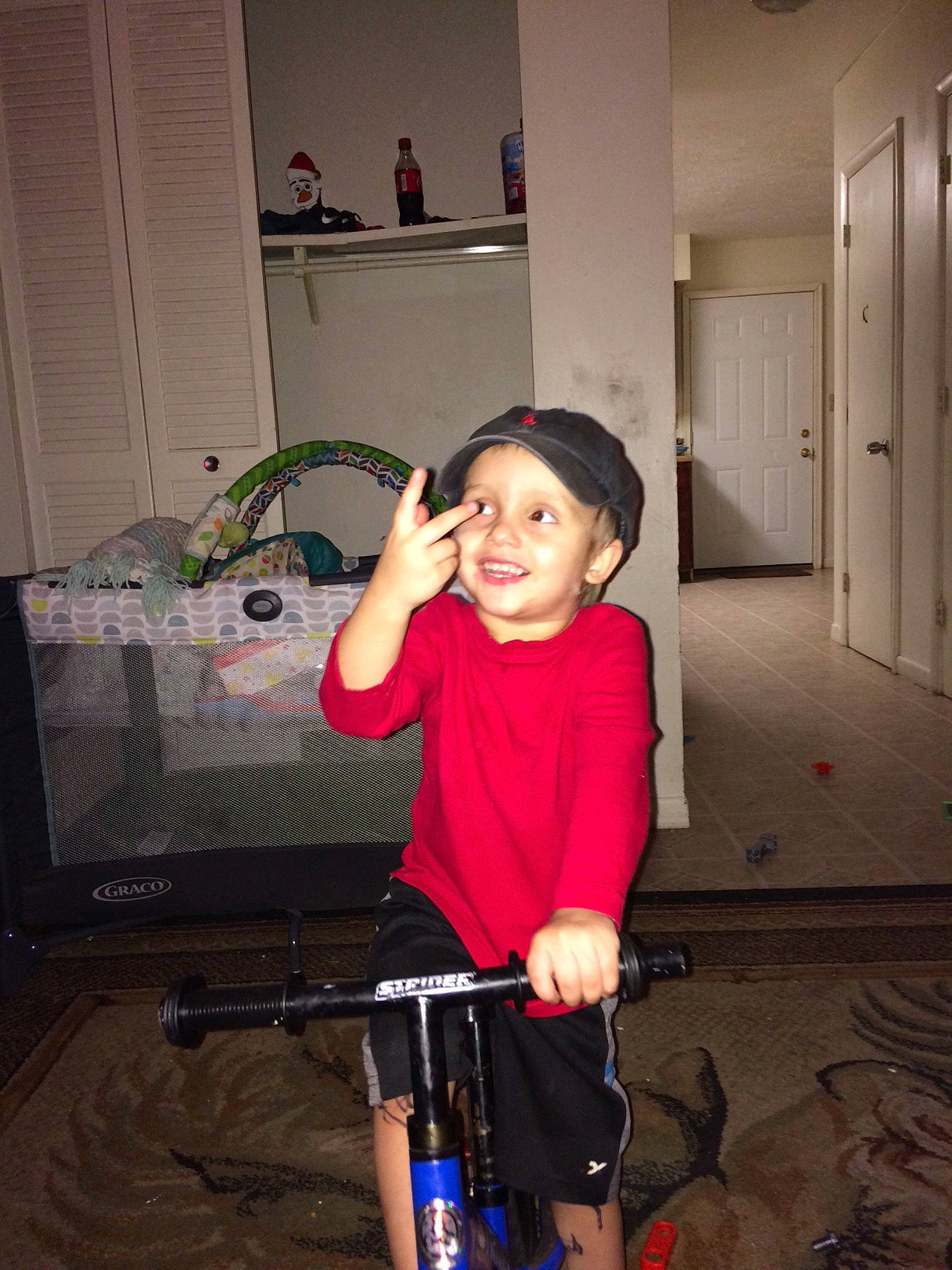 Greyson joined the competition — help win amazing prizes! arm, clothing, day, fun, girl, human_body, joint, joy, leg, person, product, recreation, shoulder, smile, standing