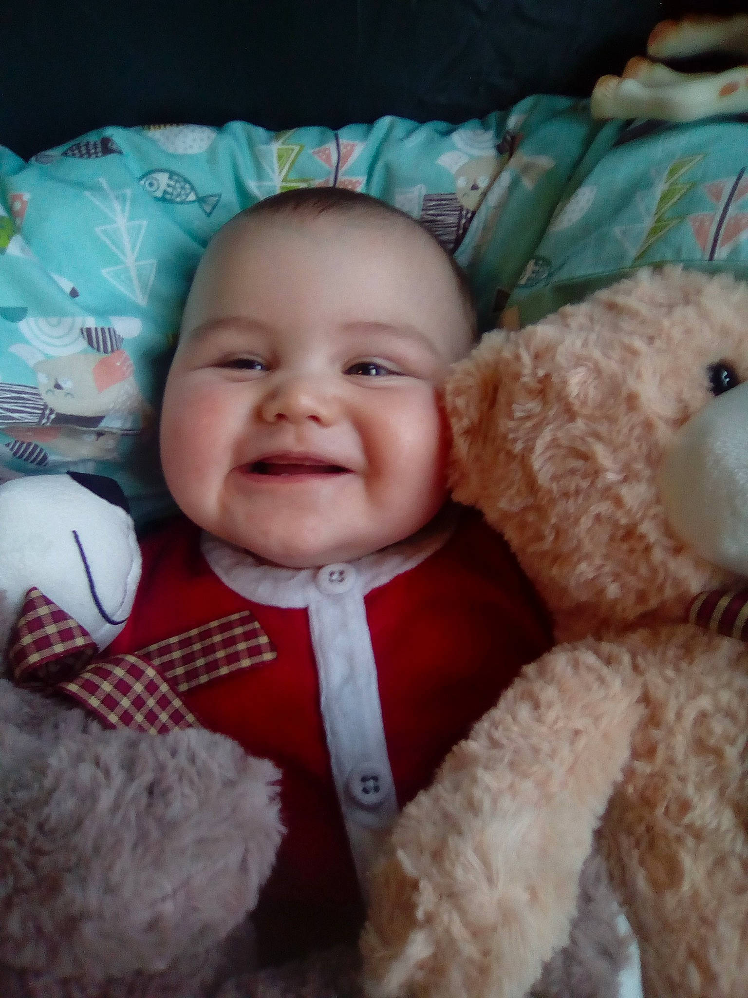 Ange a rejoint le concours — aidez-le/la à gagner de superbes lots ! cheek, child, eye, facial_expression, fun, girl, head, infant, iris, nose, person, product, skin, smile, stuffed_toy, teddy_bear, textile, toddler, toy