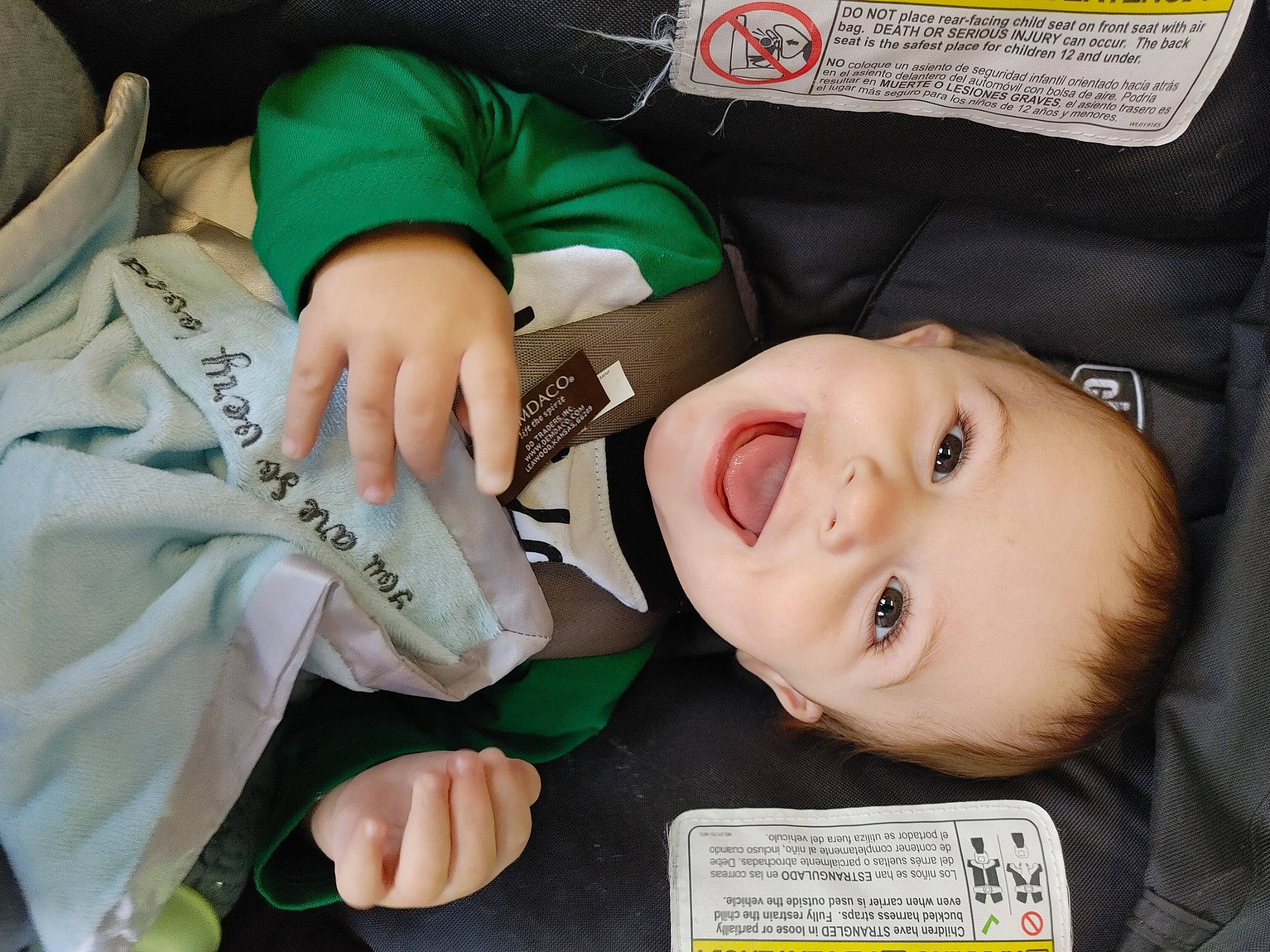 J J is registered to the contest to win money with this photo: baby, baby_products, baby_toddler_clothing, cheek, child, comfort, eyelash, fun, gesture, happy, iris, mouth, nail, nose, person, product, sitting, skin, smile, toddler