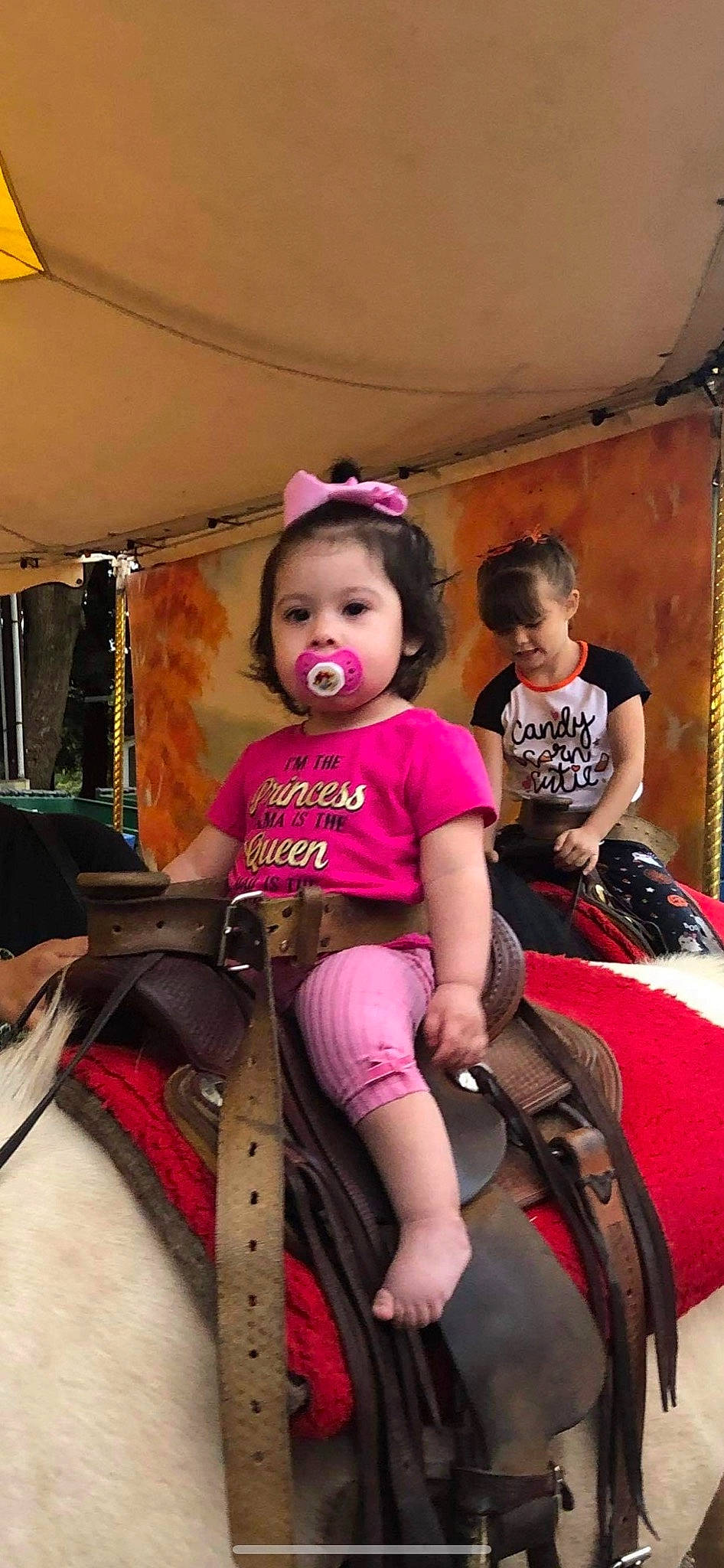 Arai is registered to the contest to win money with this photo: blond, bridle, child, event, fun, hairstyle, horse, horse_supplies, horse_tack, lap, leisure, magenta, motor_vehicle, pack_animal, person, pink, recreation, rein, shorts, sitting