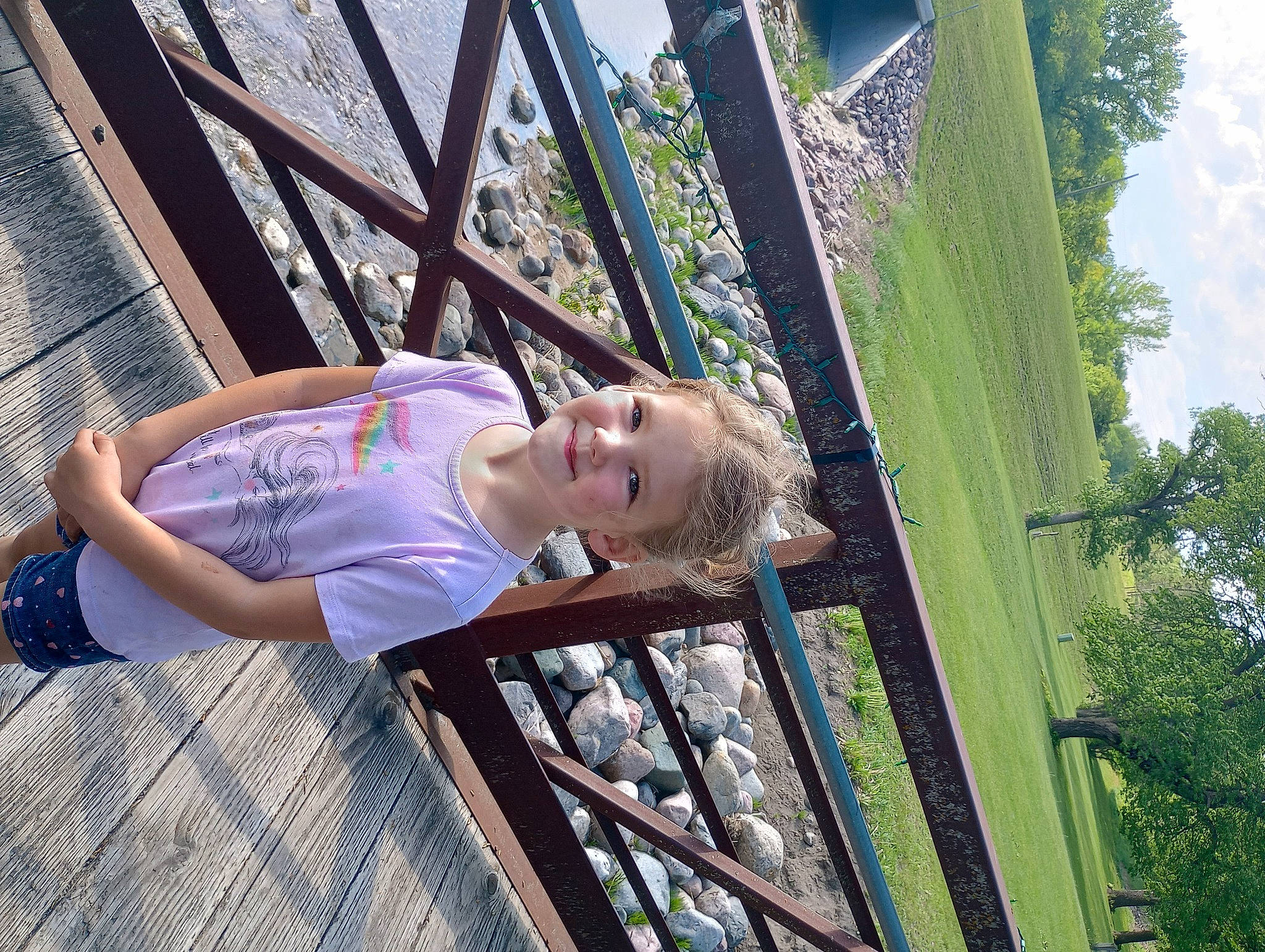 Grace joined the competition — help win amazing prizes! child, fun, grass, happy, joy, leisure, magenta, person, plant, recreation, sky, t_shirt, toddler, tree, vacation, wood