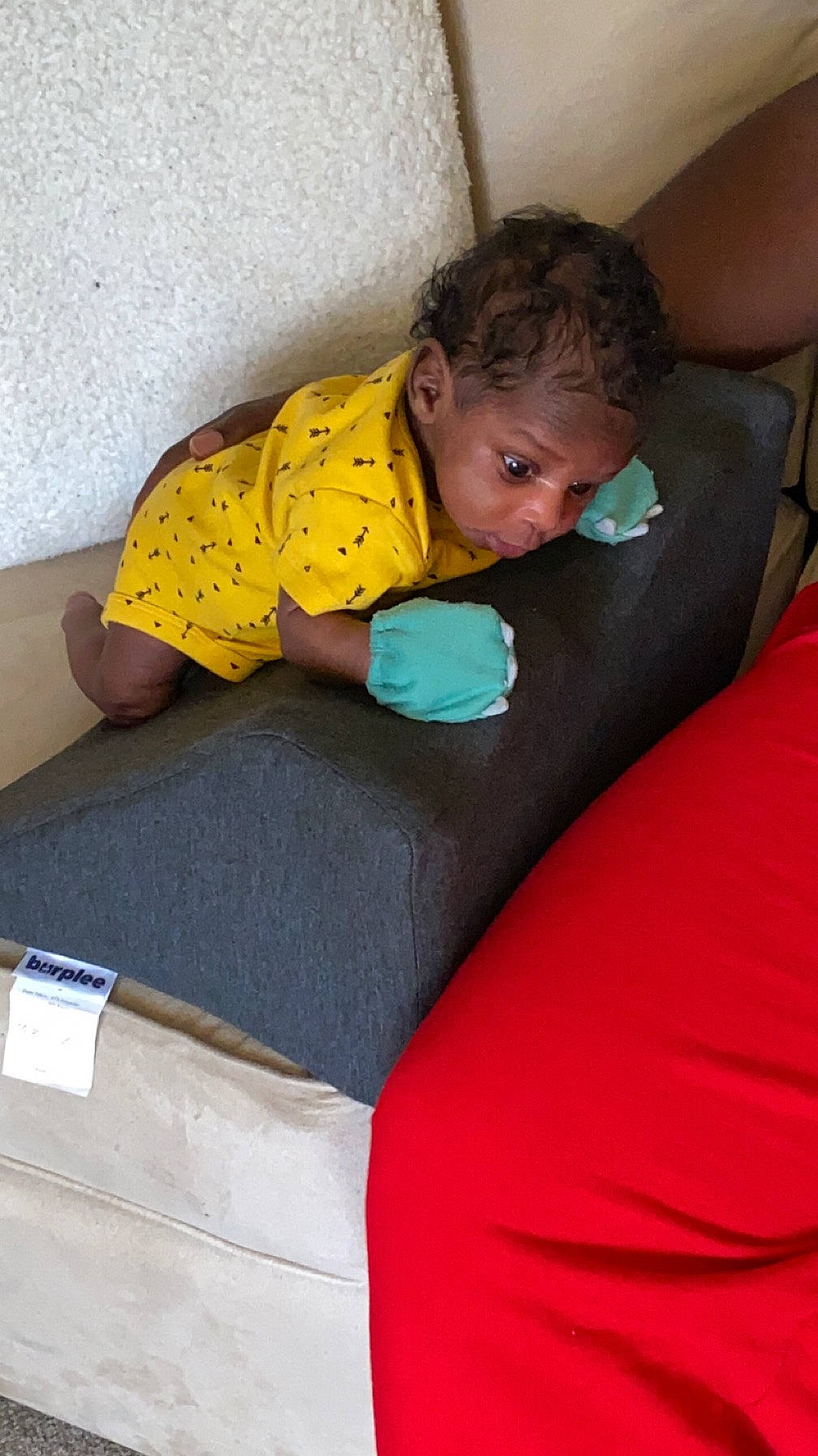 Hezekiah joined the competition — help win amazing prizes! baby, baby_products, baby_toddler_clothing, chair, child, comfort, elbow, flooring, fun, joint, knee, lap, leisure, linens, nap, person, room, sitting, sock, t_shirt