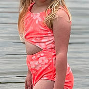 Braylee Selby is registered to the contest to win money with this photo: blond_hair, casual, child, fun, girl, happy, lake, nature, outdoor, person, play, portrait, recreation, reflection, smiling, summer, sunlight, swimsuit, vacation, water