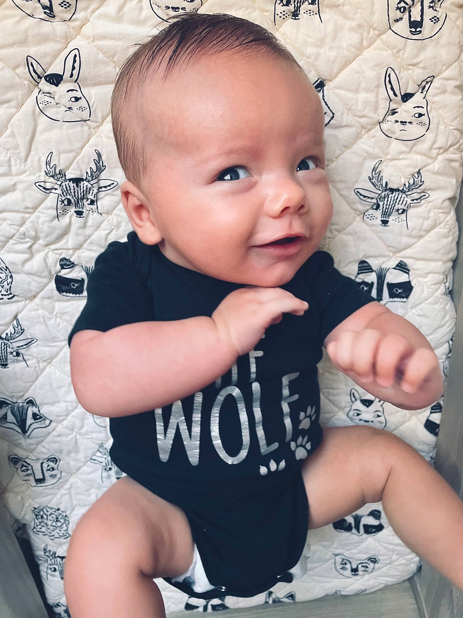 Wolf is registered to the contest to win money with this photo: baby, baby_products, baby_toddler_clothing, cheek, child, ear, eye, eyelash, finger, hand, iris, linens, person, skin, sock, thumb, toddler