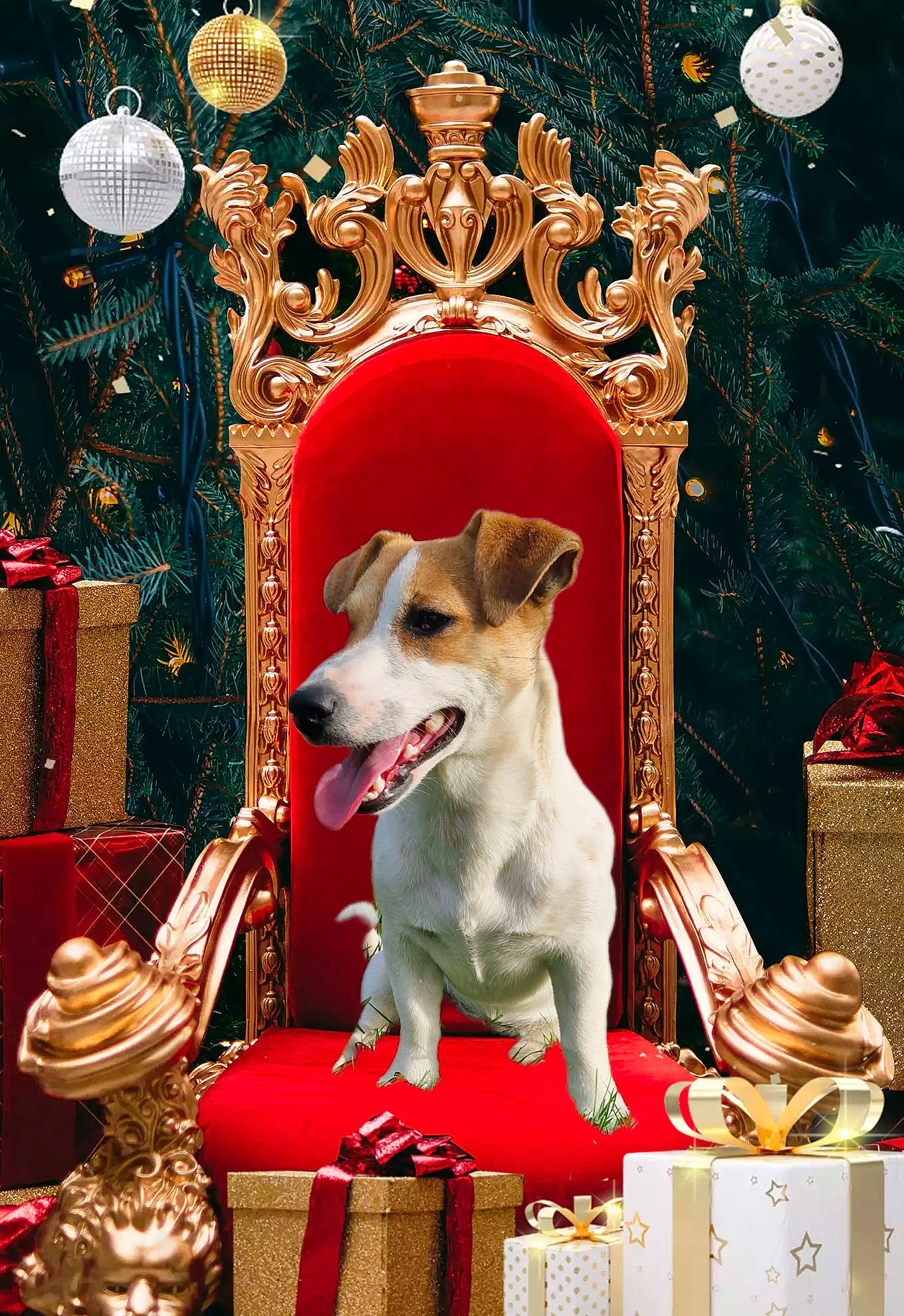 Ulyne a rejoint le concours — aidez-le/la à gagner de superbes lots ! art, carnivore, chair, christmas, christmas_decoration, companion_dog, decoration, dog, dog_breed, event, fawn, interior_design, ornament, picture_frame, porcelain, room, serveware, sporting_group, tail, wood