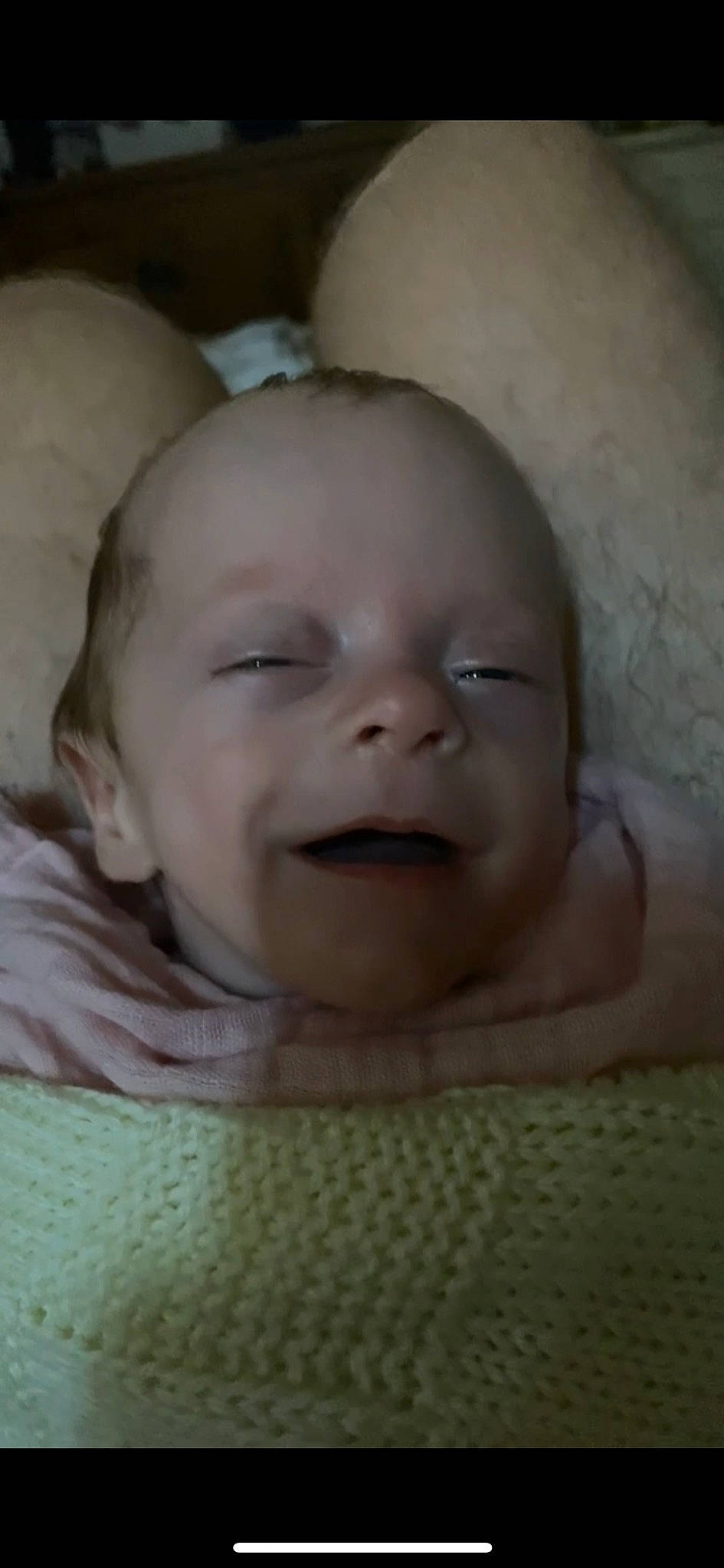 Darcey is registered to the contest to win money with this photo: baby, baby_laughing, baby_products, cheek, child, comfort, ear, eye, eyelash, fun, happy, iris, laugh, linens, lip, mouth, nose, person, skin, smile